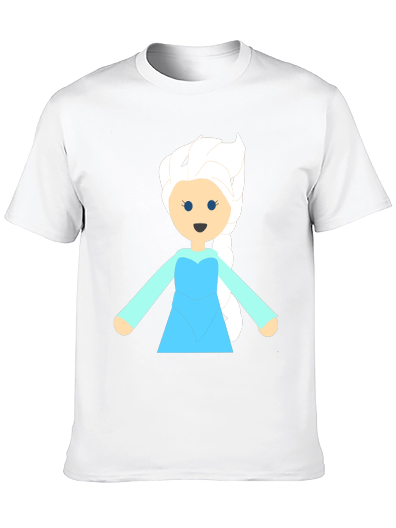 Frozen Cartoon Character Graphic Tee - Black