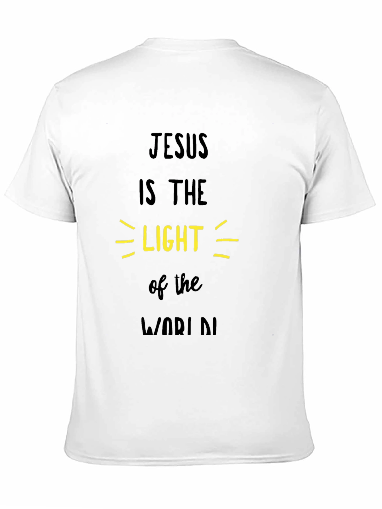 Jesus is the Light Graphic Tee - Black