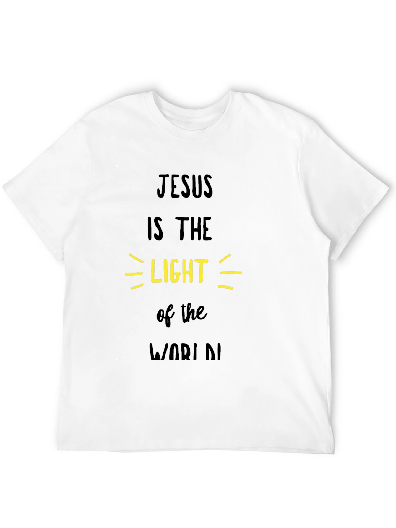 Jesus is the Light Graphic Tee - Black