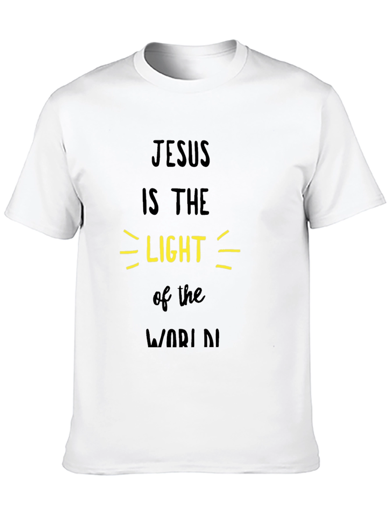 Jesus is the Light Graphic Tee - Black