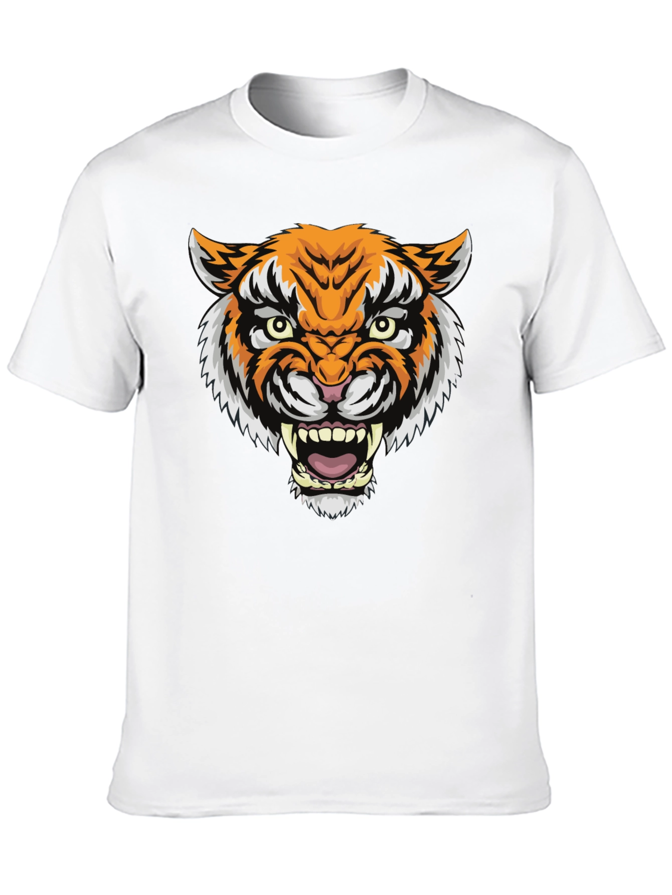 Mens Black Tiger Graphic T-Shirt