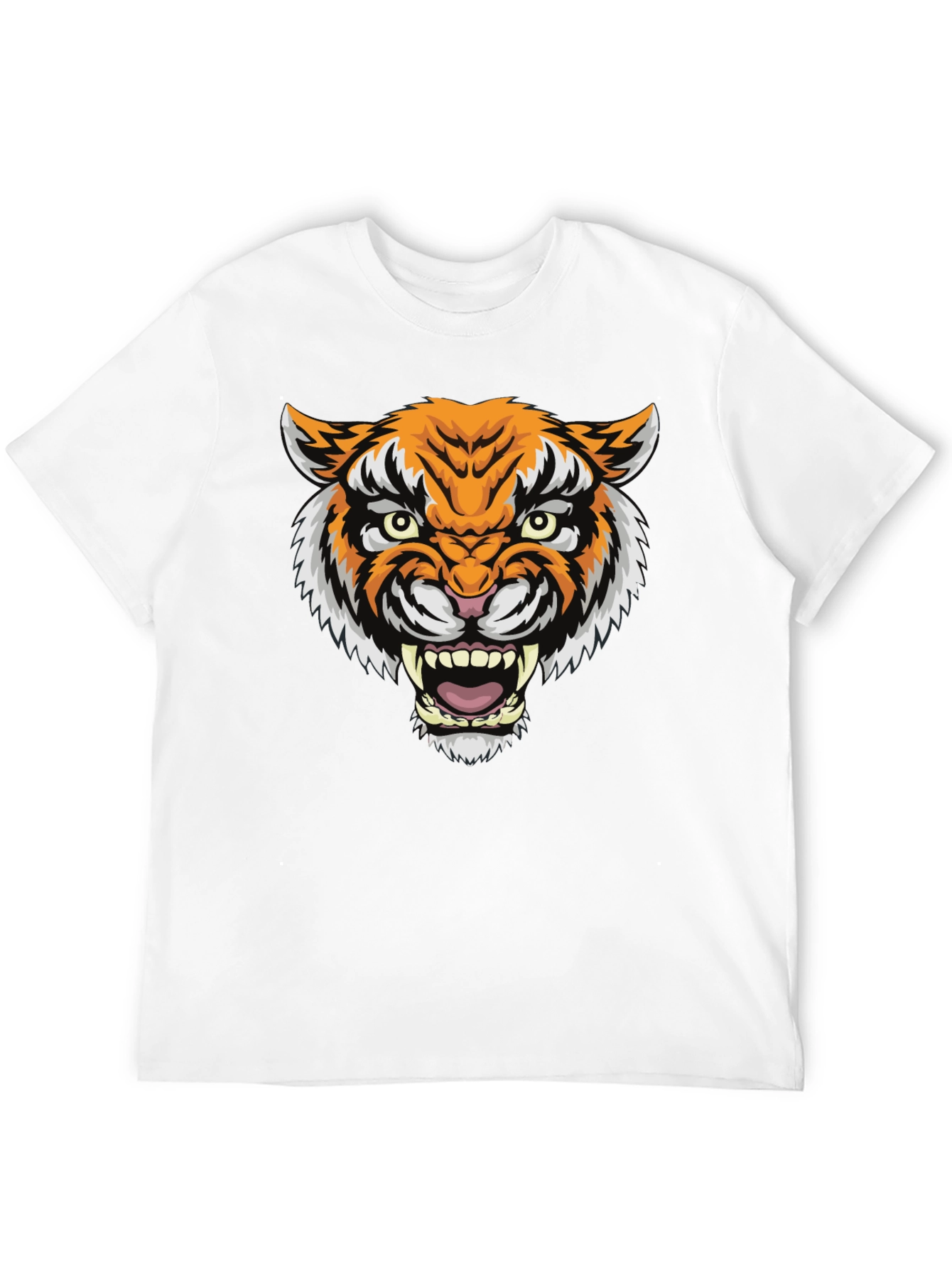 Mens Black Tiger Graphic T-Shirt