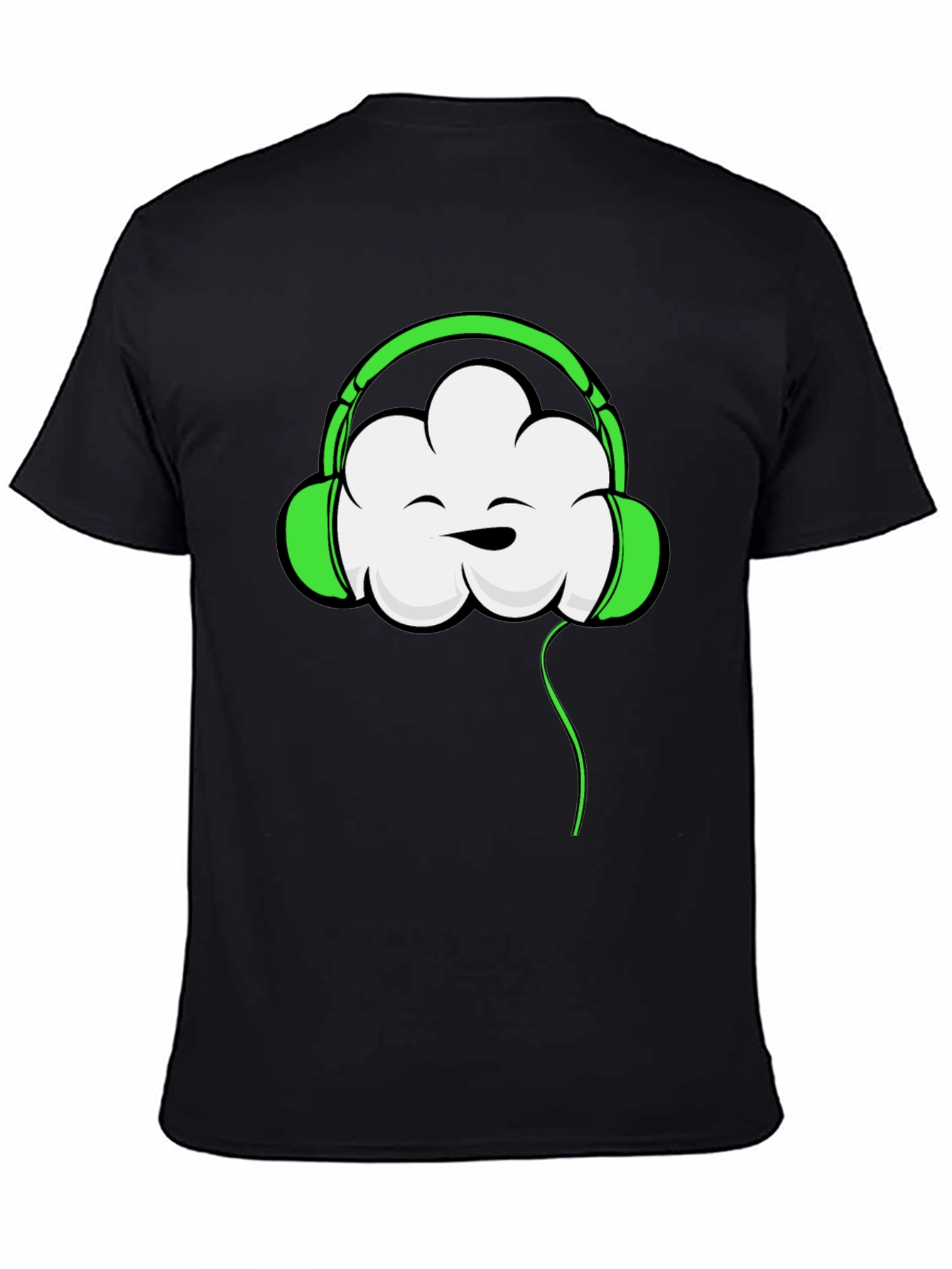 Funky Cloud Headphones Graphic T-Shirt