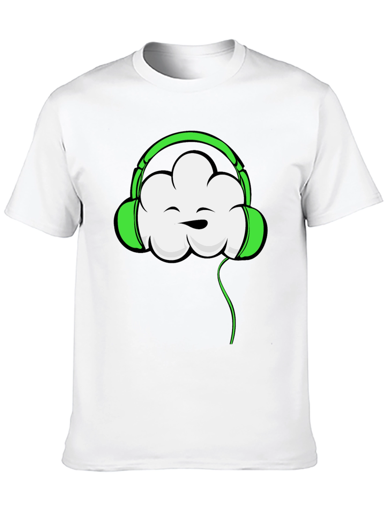 Funky Cloud Headphones Graphic T-Shirt