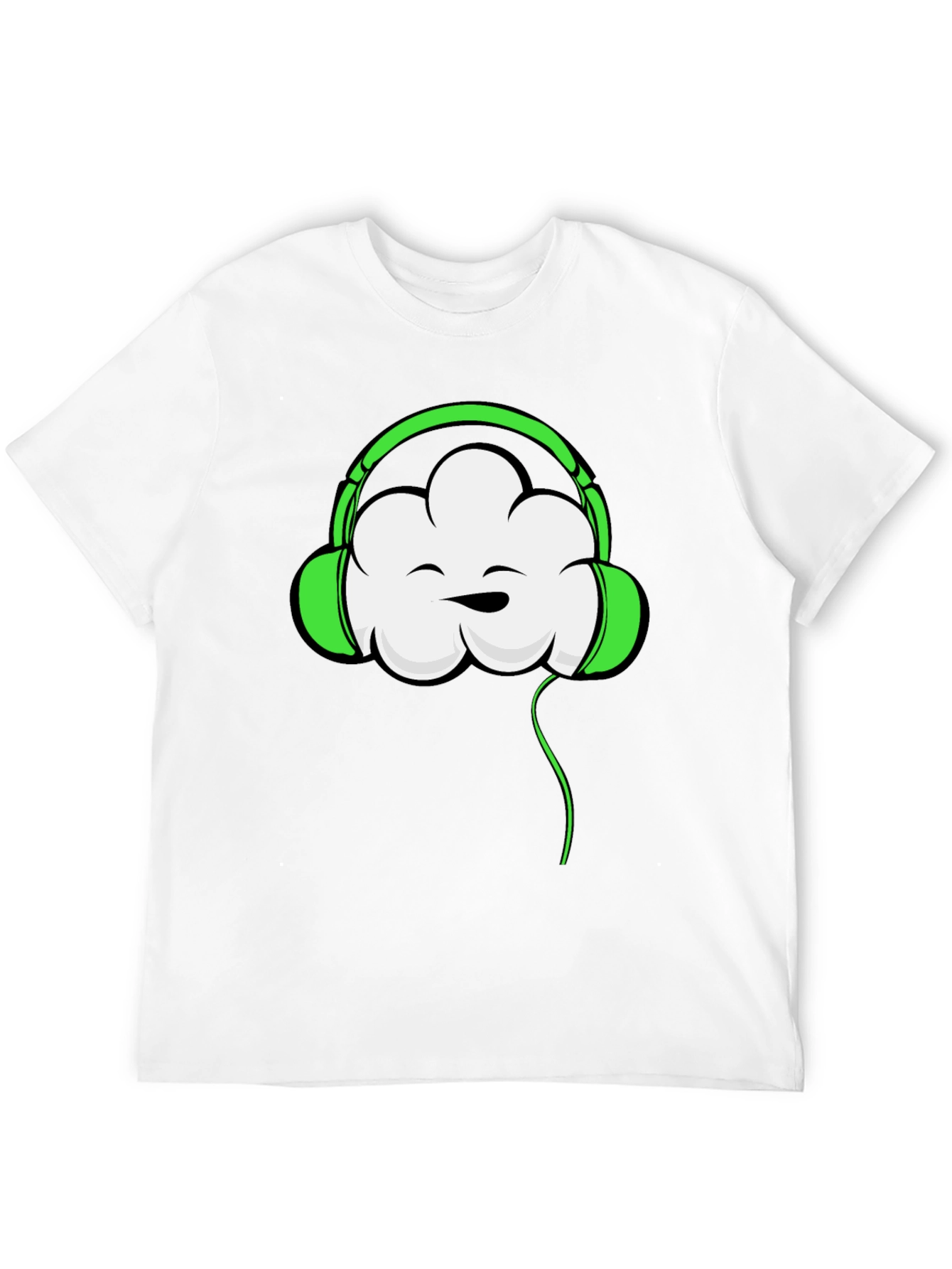 Funky Cloud Headphones Graphic T-Shirt