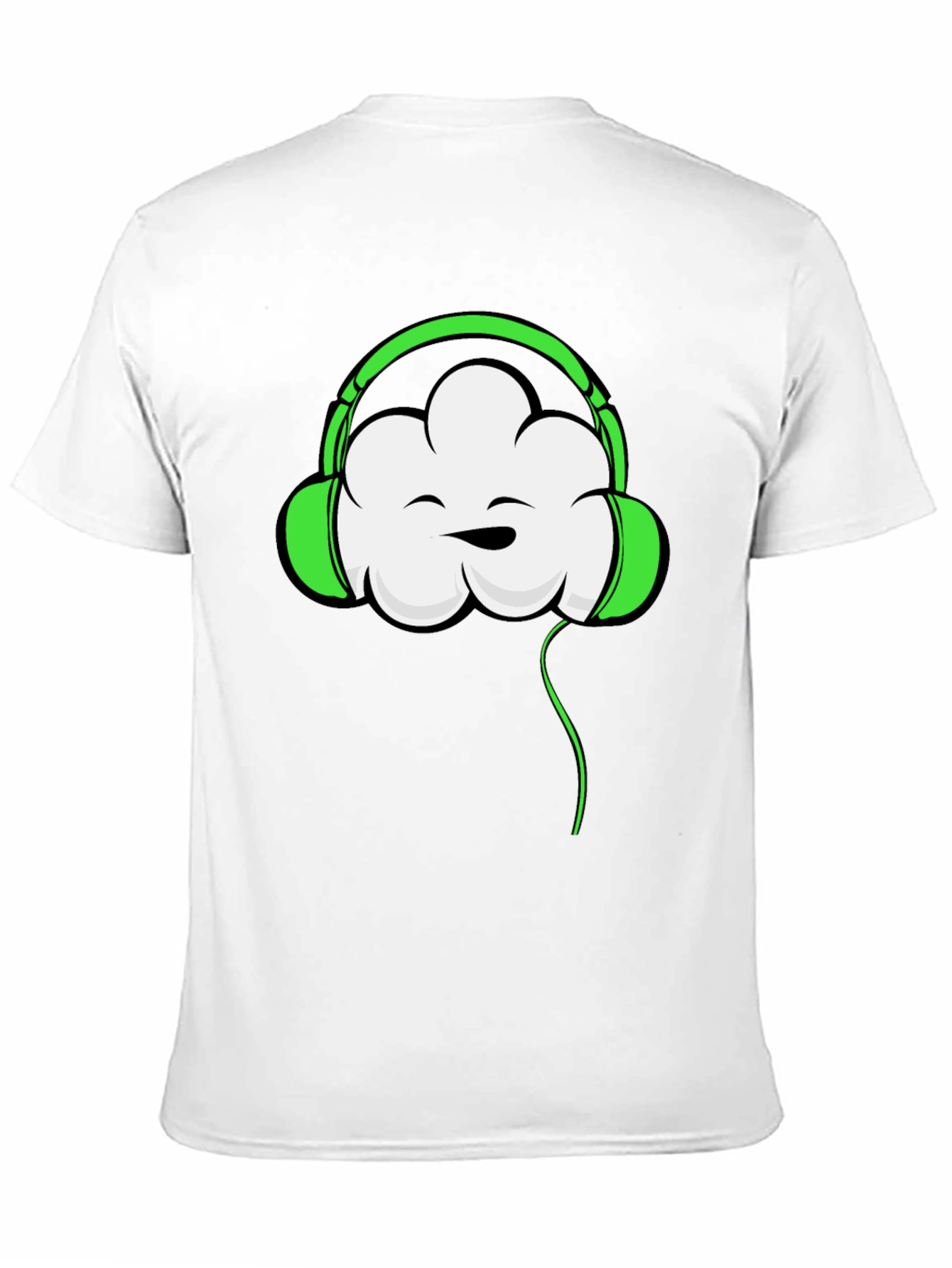 Funky Cloud Headphones Graphic T-Shirt