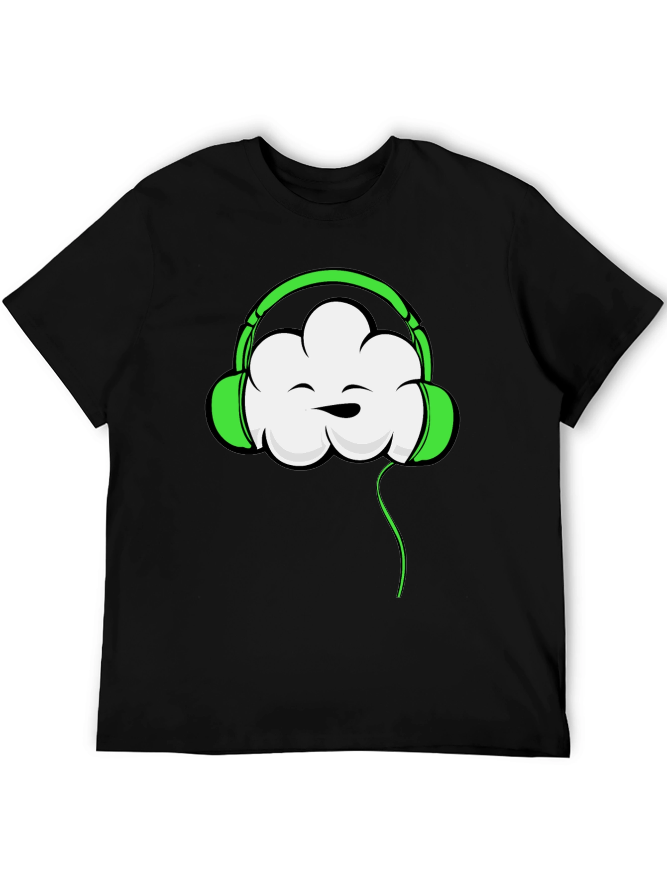 Funky Cloud Headphones Graphic T-Shirt