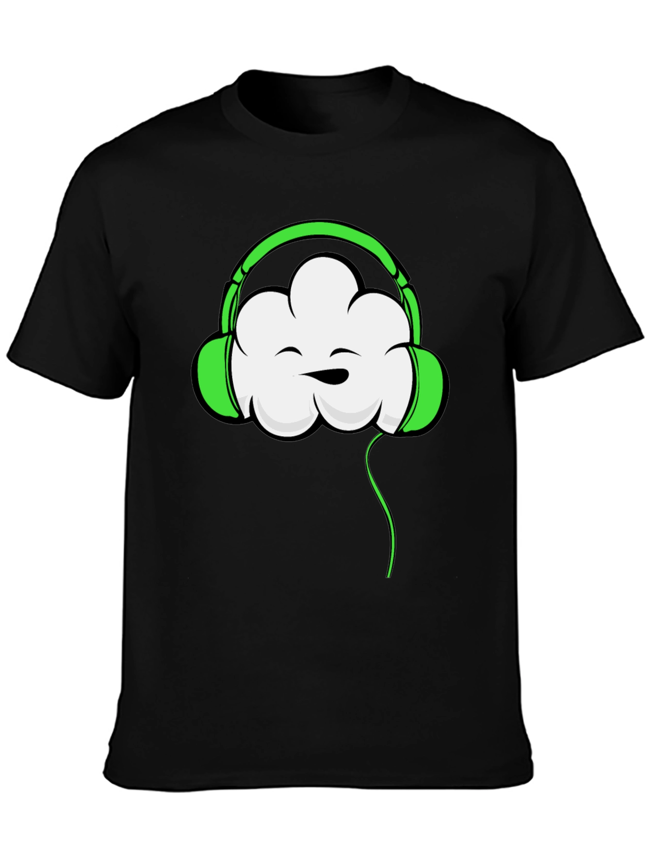 Funky Cloud Headphones Graphic T-Shirt