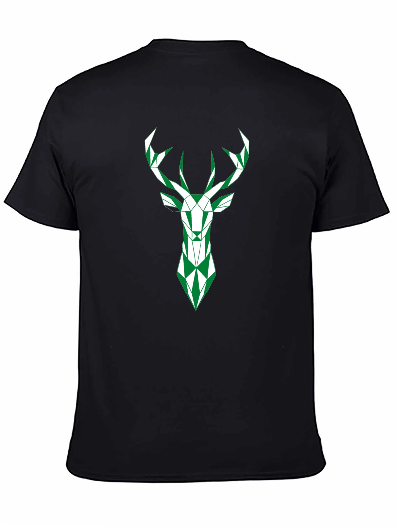 Geometric Deer Graphic Tee - Modern Style