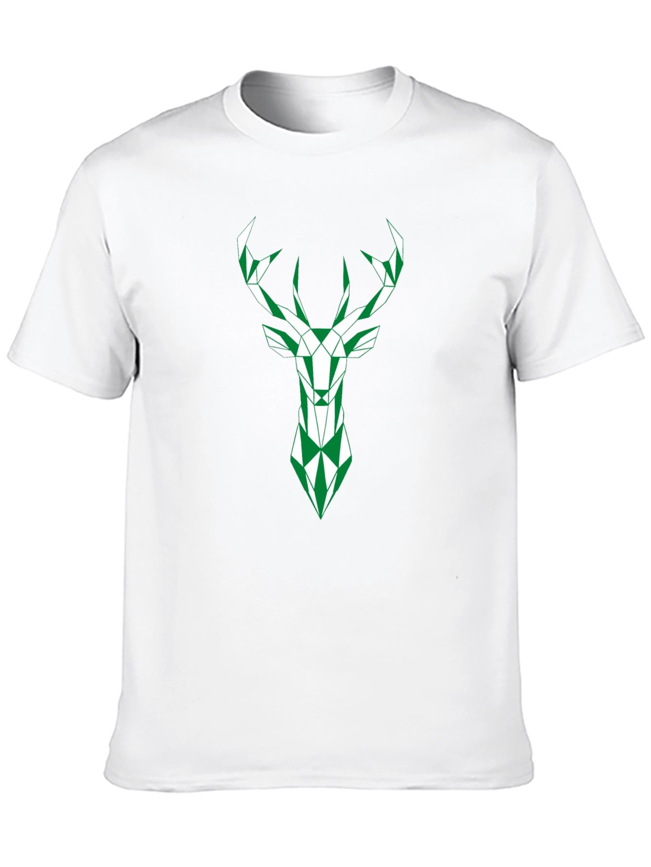 Geometric Deer Graphic Tee - Modern Style