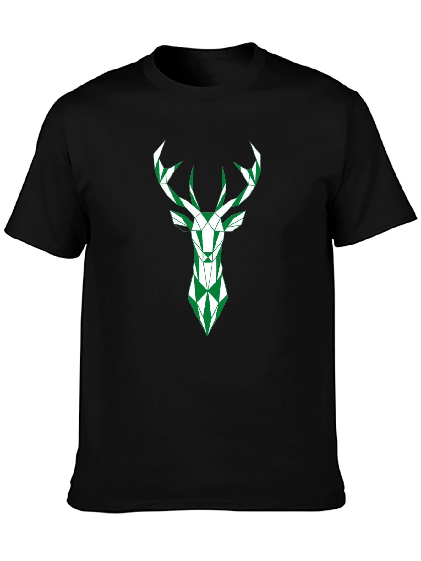 Geometric Deer Graphic Tee - Modern Style