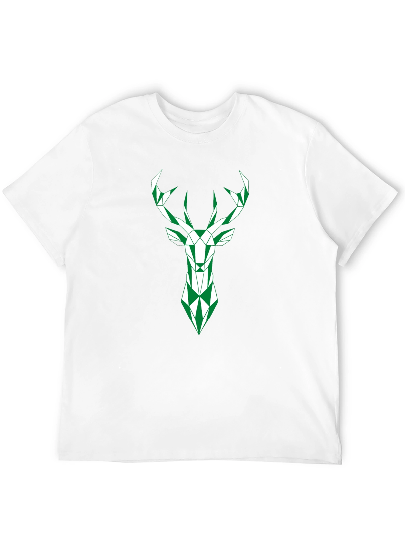 Geometric Deer Graphic Tee - Modern Style