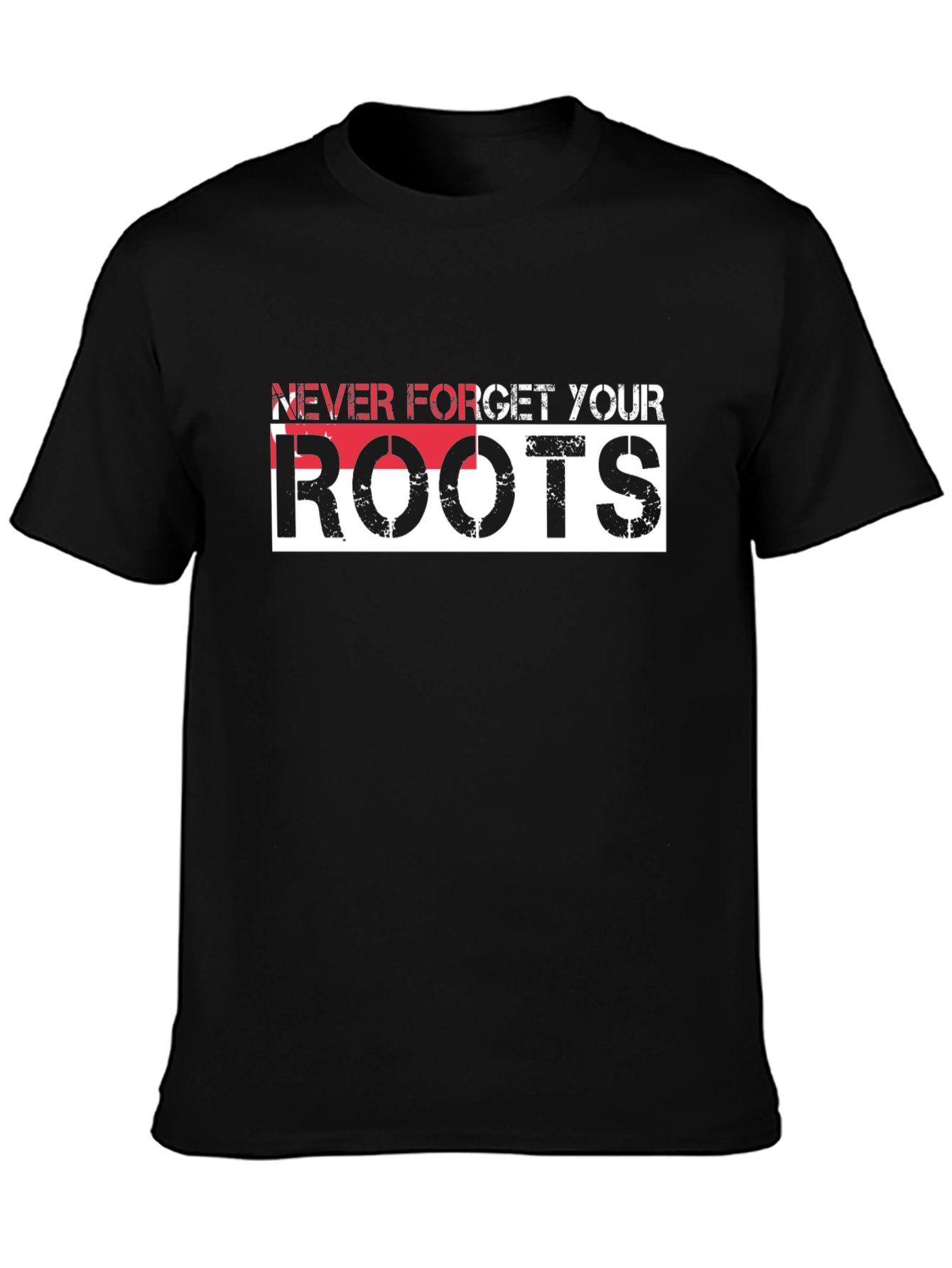 Never Forget Your Roots Black T-Shirt