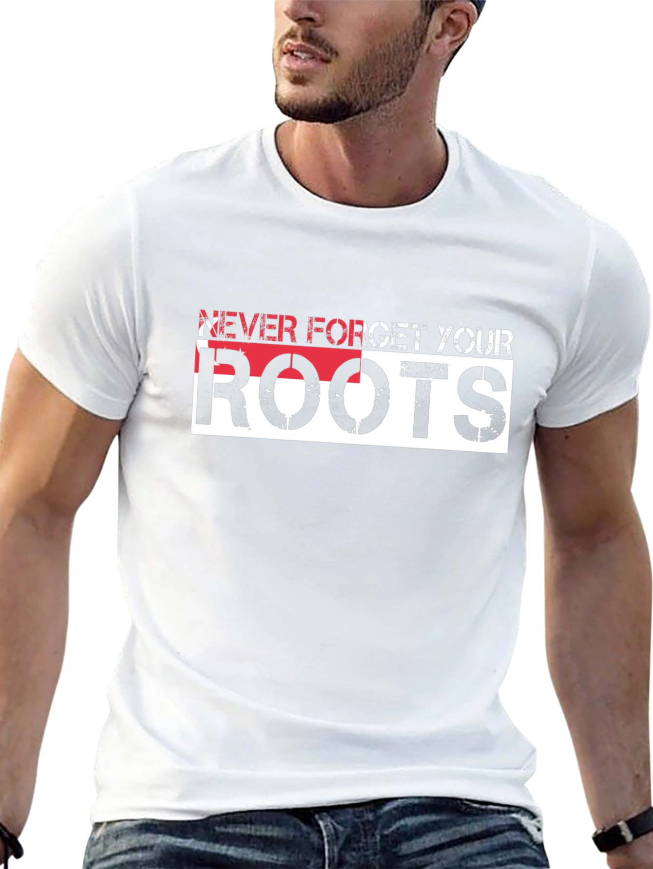 Never Forget Your Roots Black T-Shirt