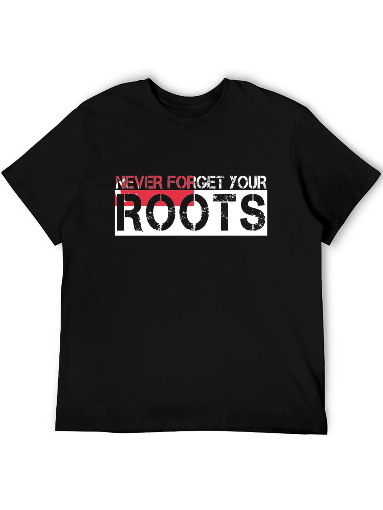 Never Forget Your Roots Black T-Shirt
