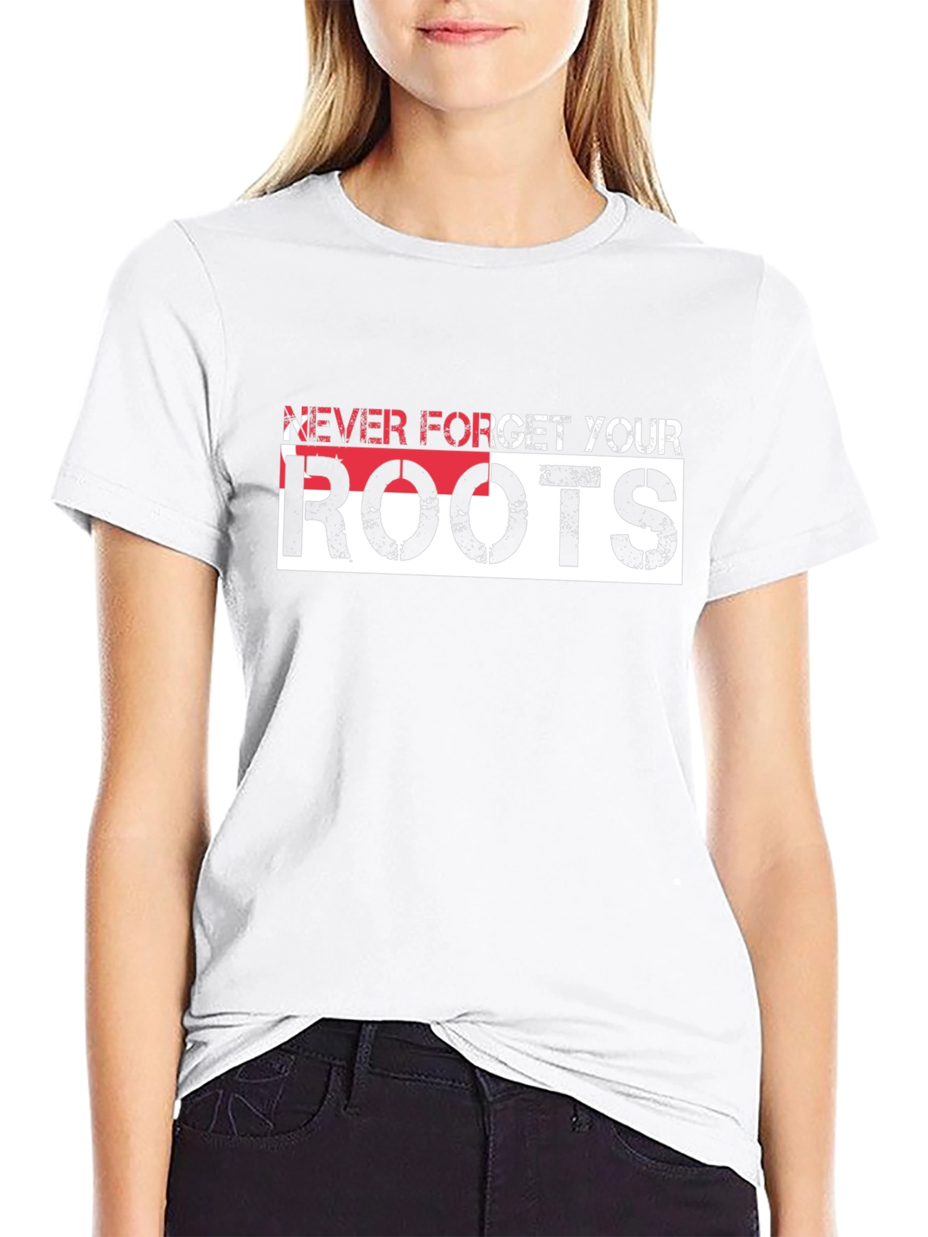 Never Forget Your Roots Black T-Shirt