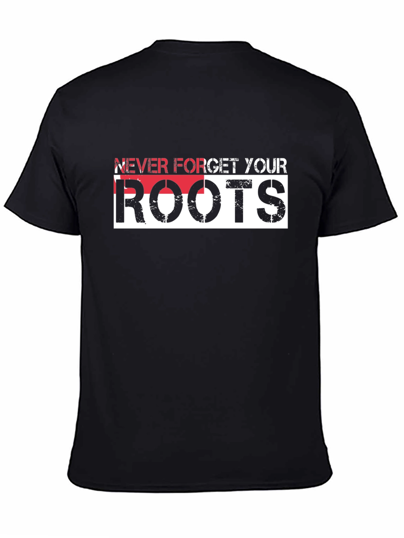 Never Forget Your Roots Black T-Shirt