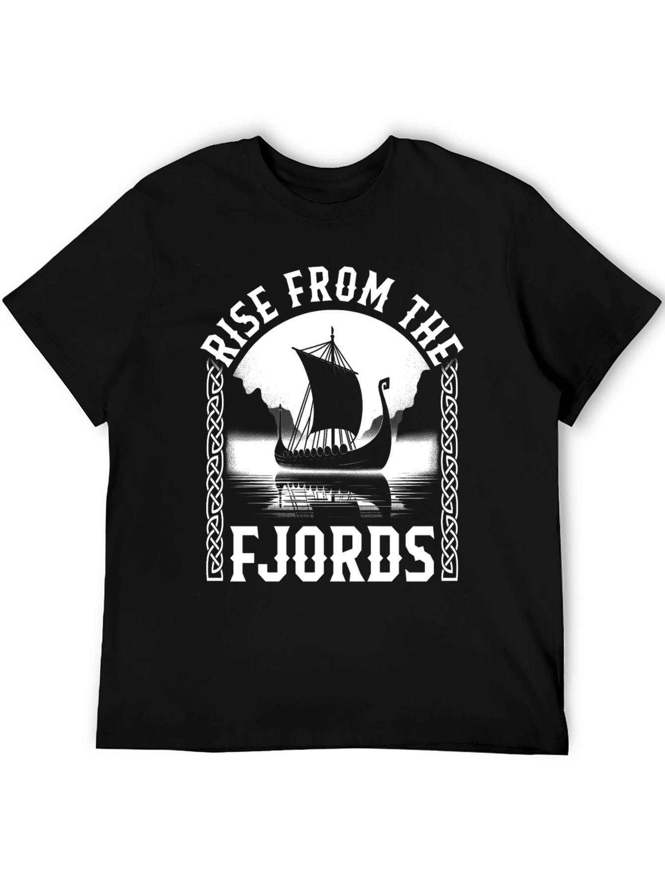 Rise From The Fjords Viking Ship Graphic Tee