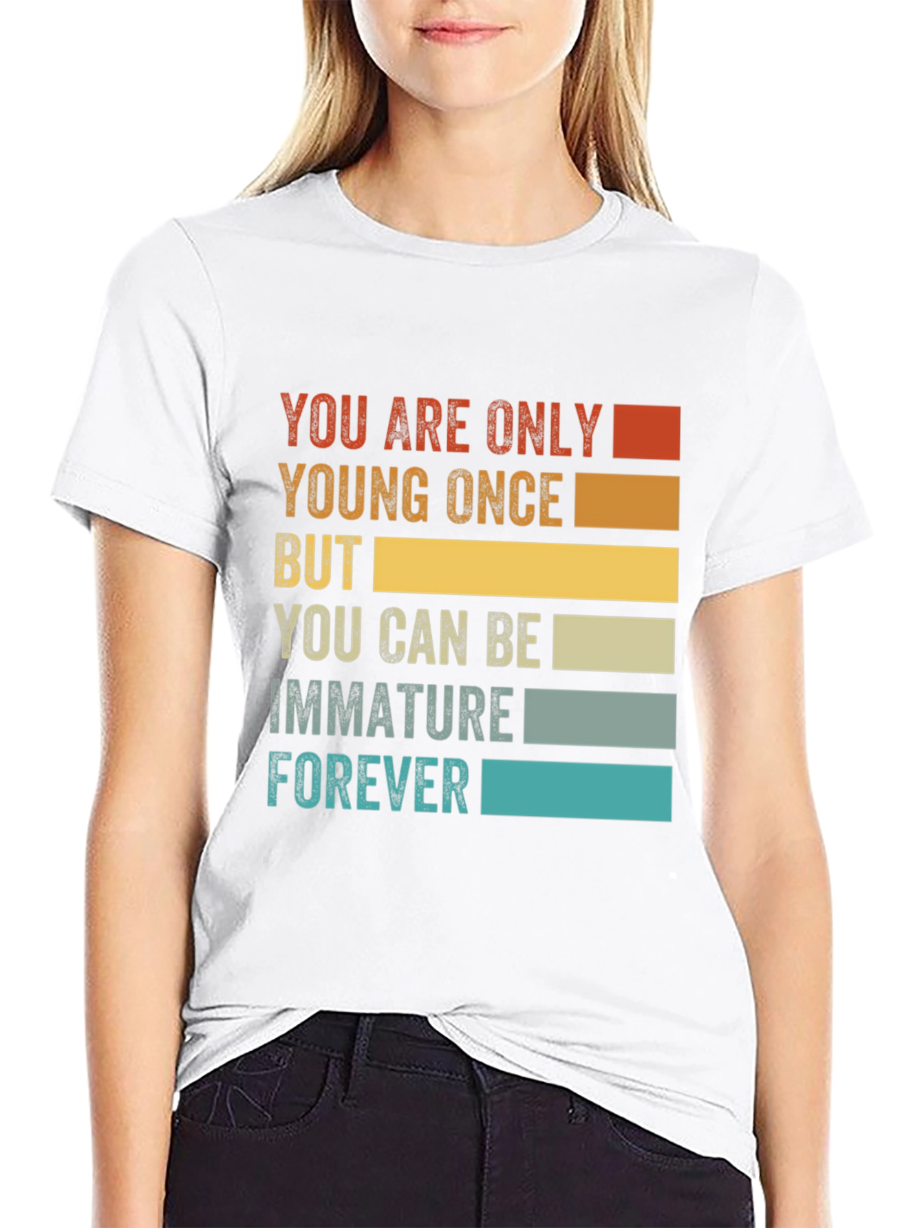Funny Immature Forever T-Shirt - Black Graphic Tee
