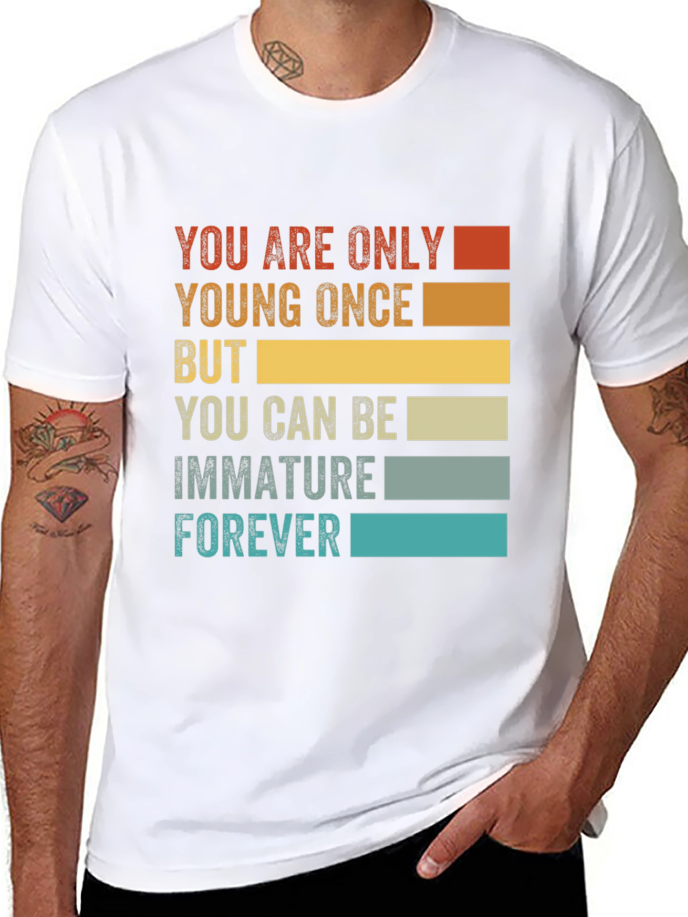 Funny Immature Forever T-Shirt - Black Graphic Tee