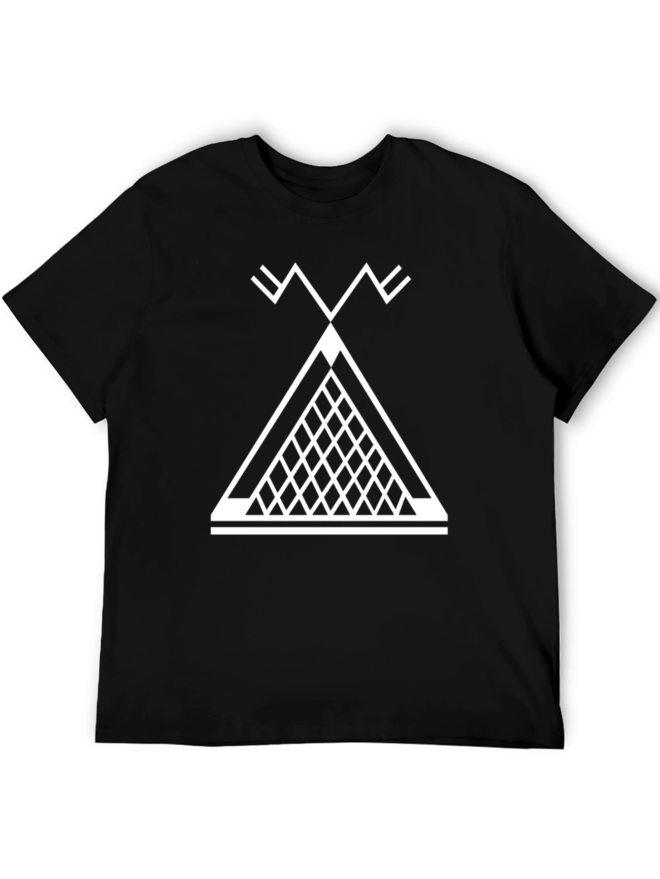 Geometric Tee: Black Graphic T-Shirt