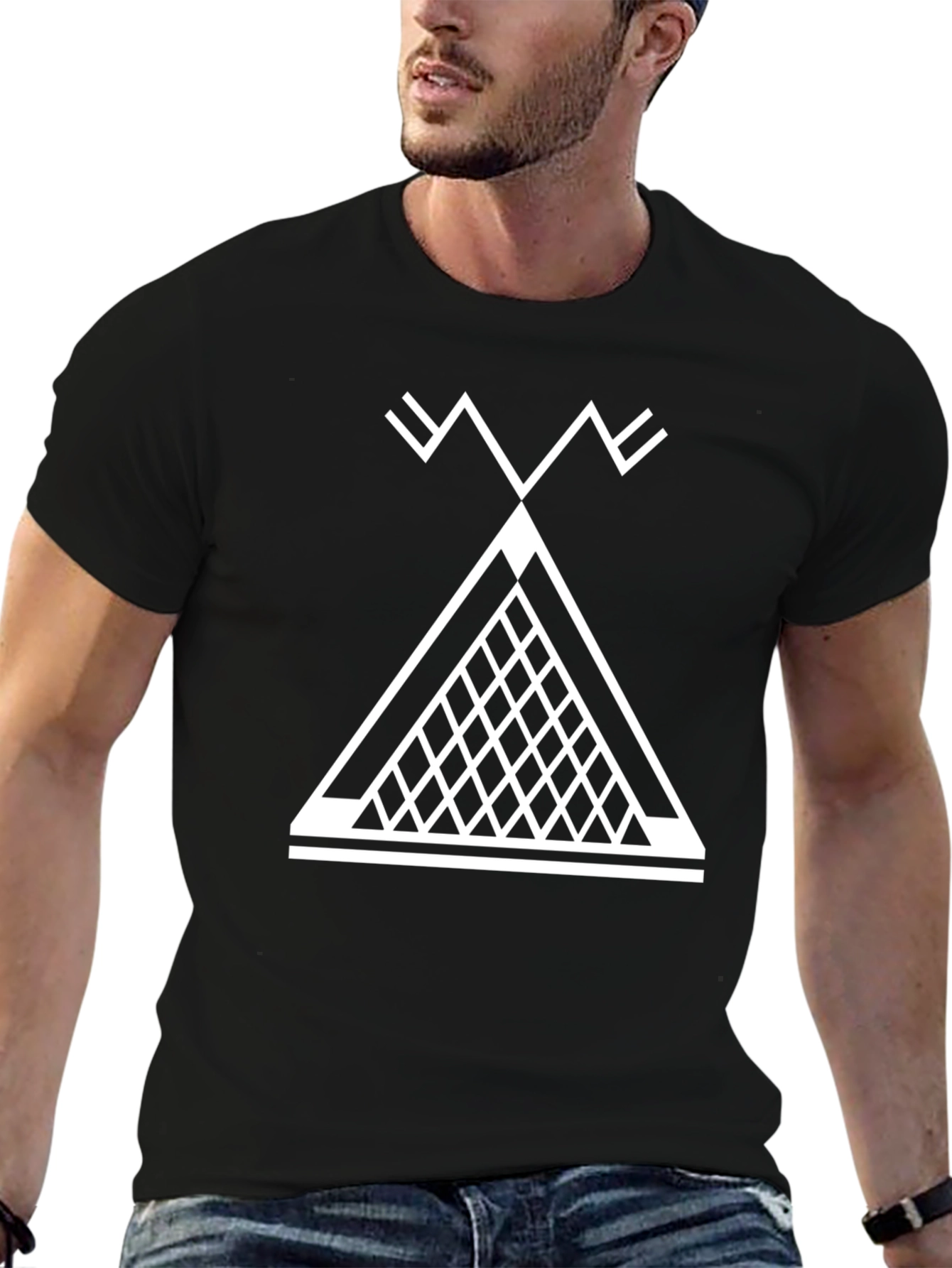 Geometric Tee: Black Graphic T-Shirt