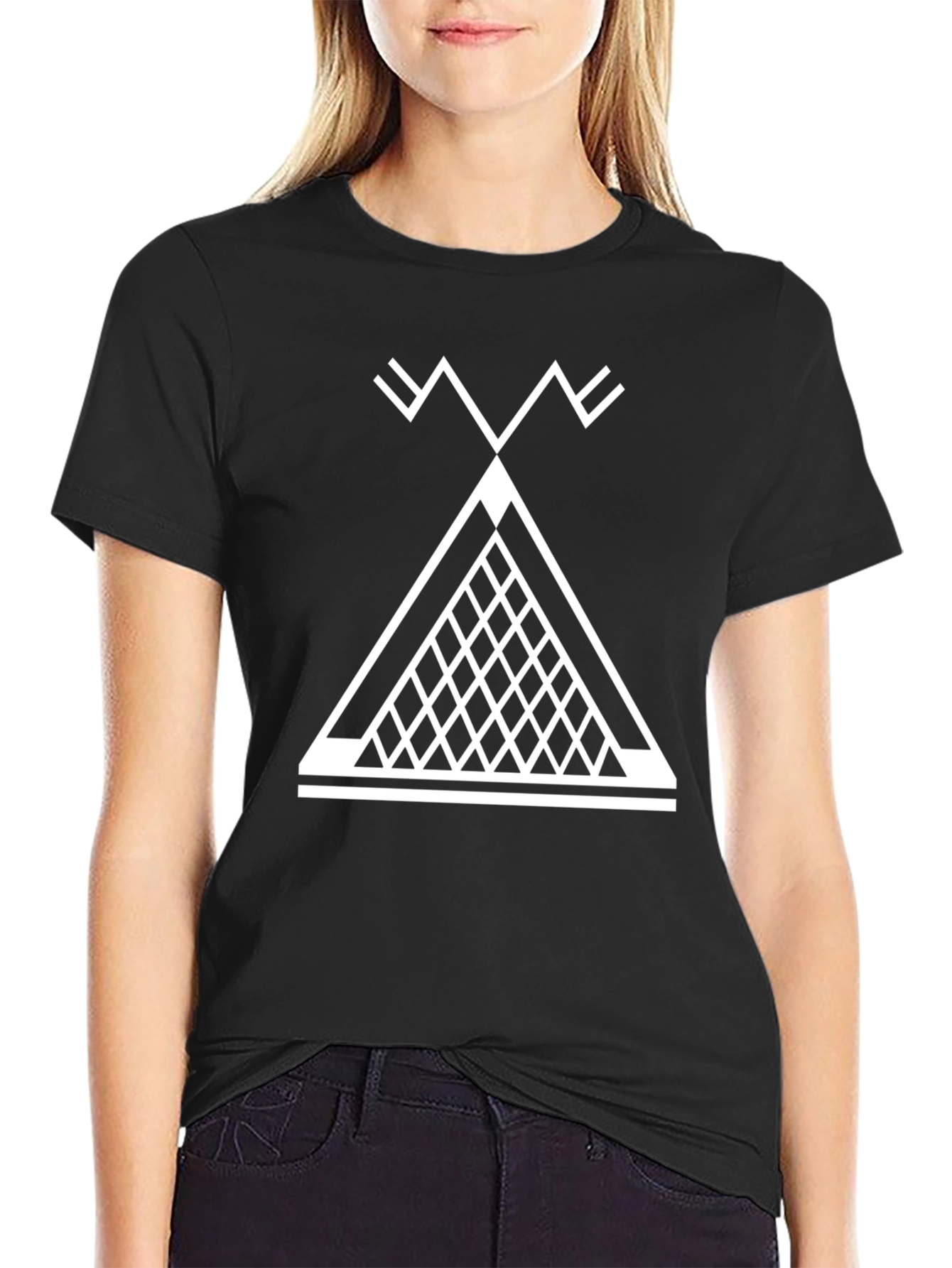 Geometric Tee: Black Graphic T-Shirt