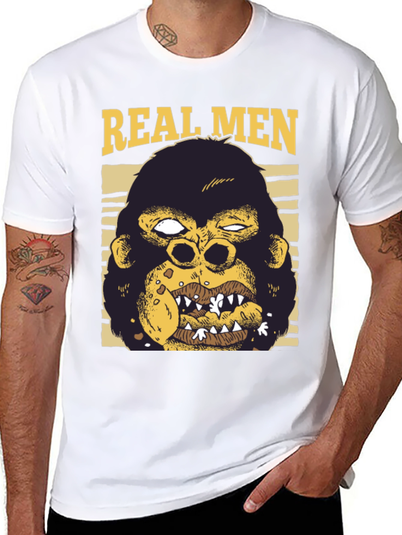 Real Men Gorilla Graphic Tee