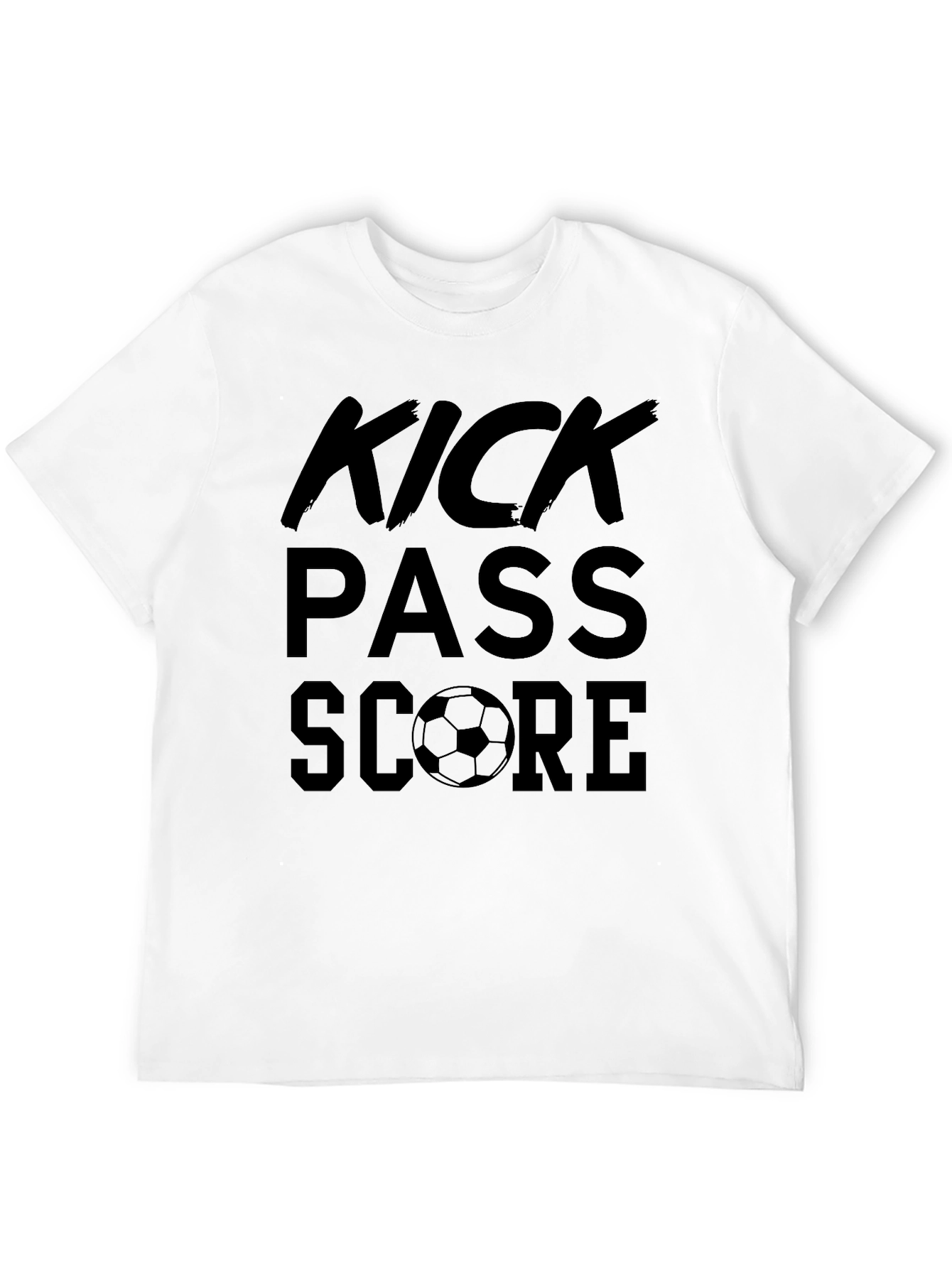 Kick Pass Score Soccer T-Shirt