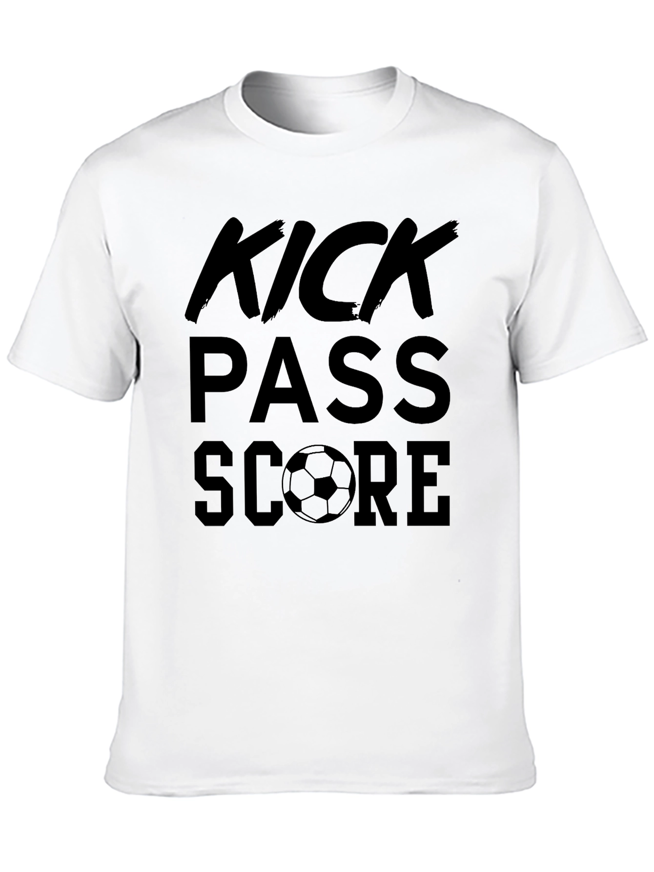 Kick Pass Score Soccer T-Shirt