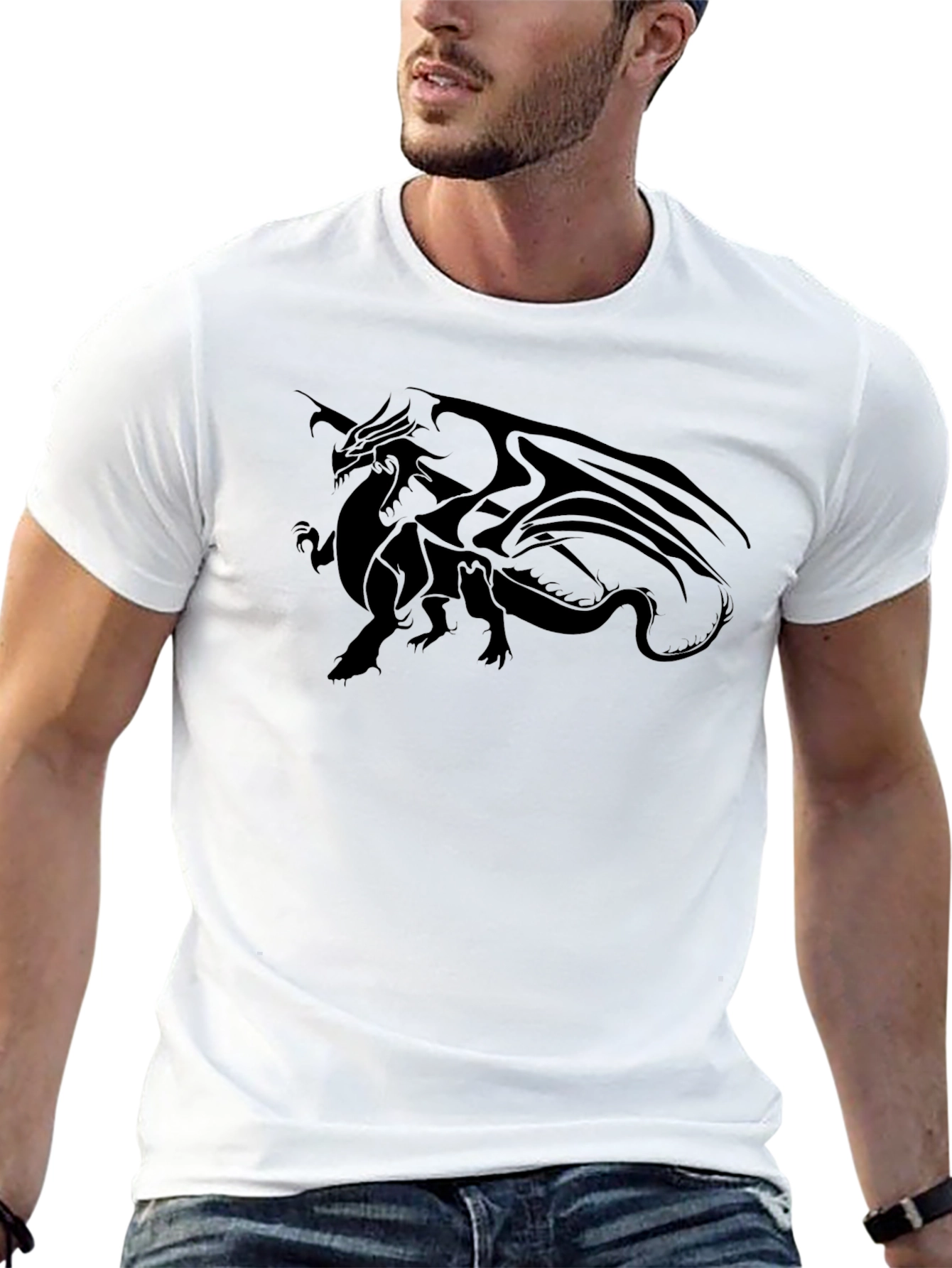 Black Dragon Graphic Tee - Mens Short Sleeve