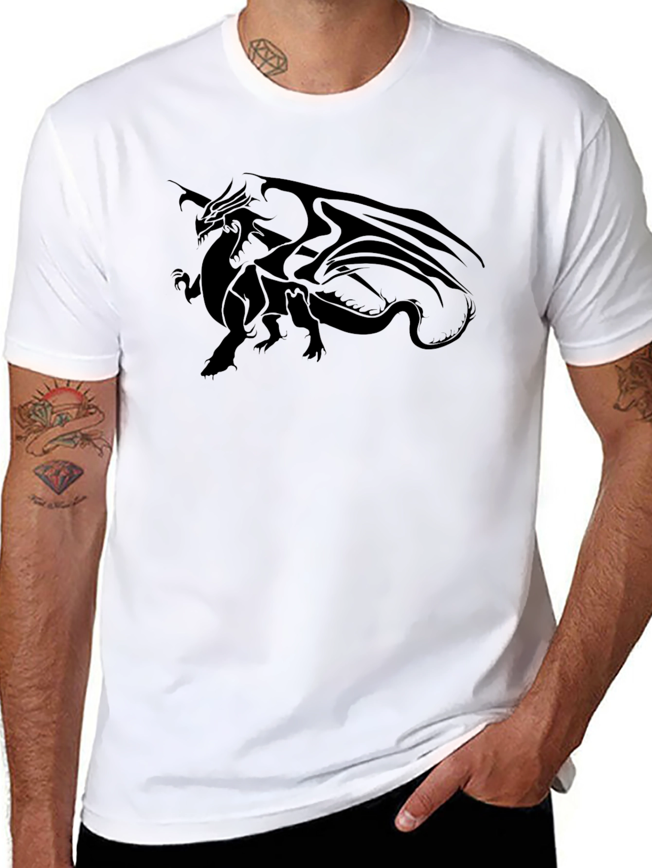 Black Dragon Graphic Tee - Mens Short Sleeve
