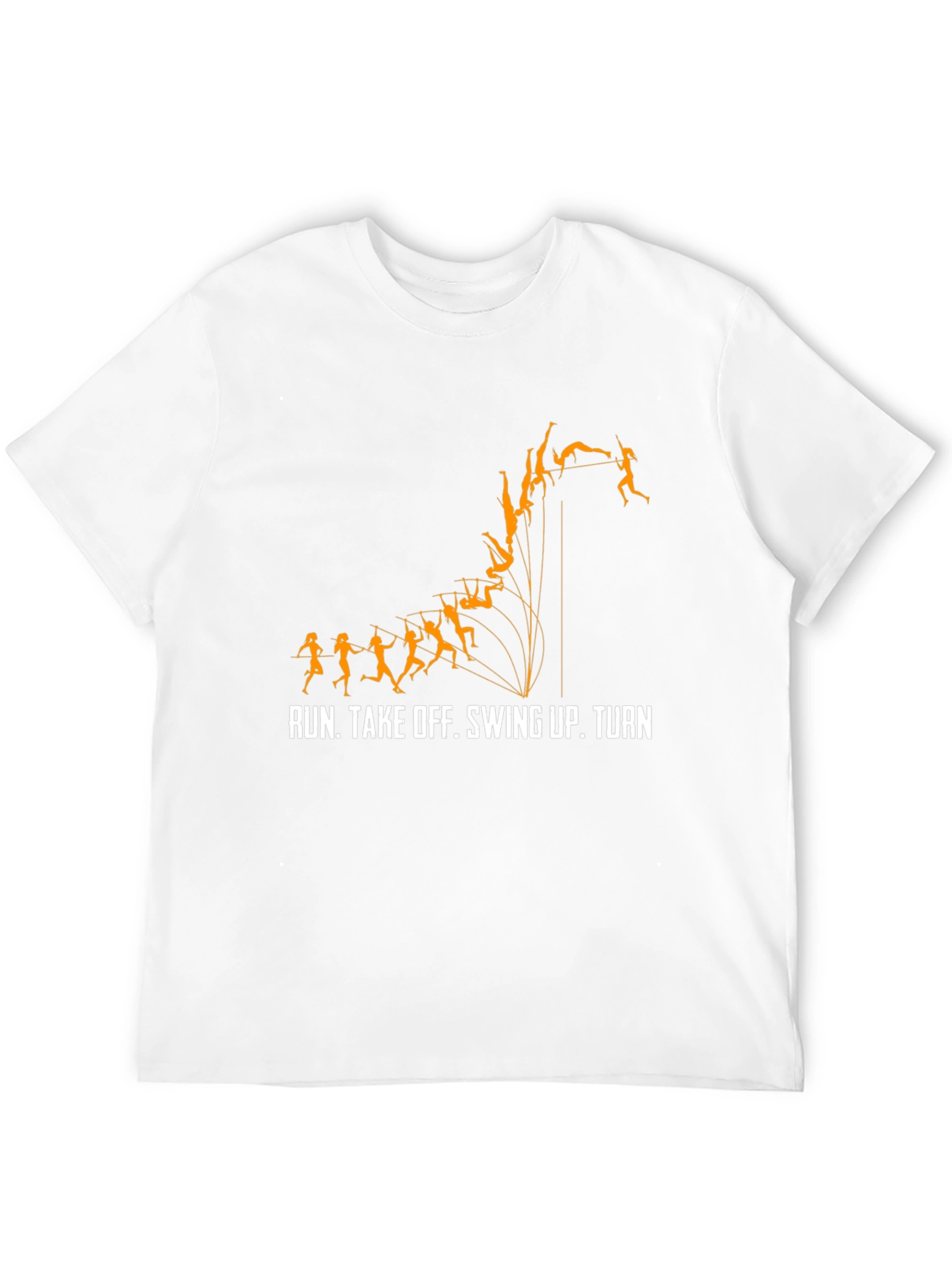 Pole Vaulting Mens Black T-Shirt