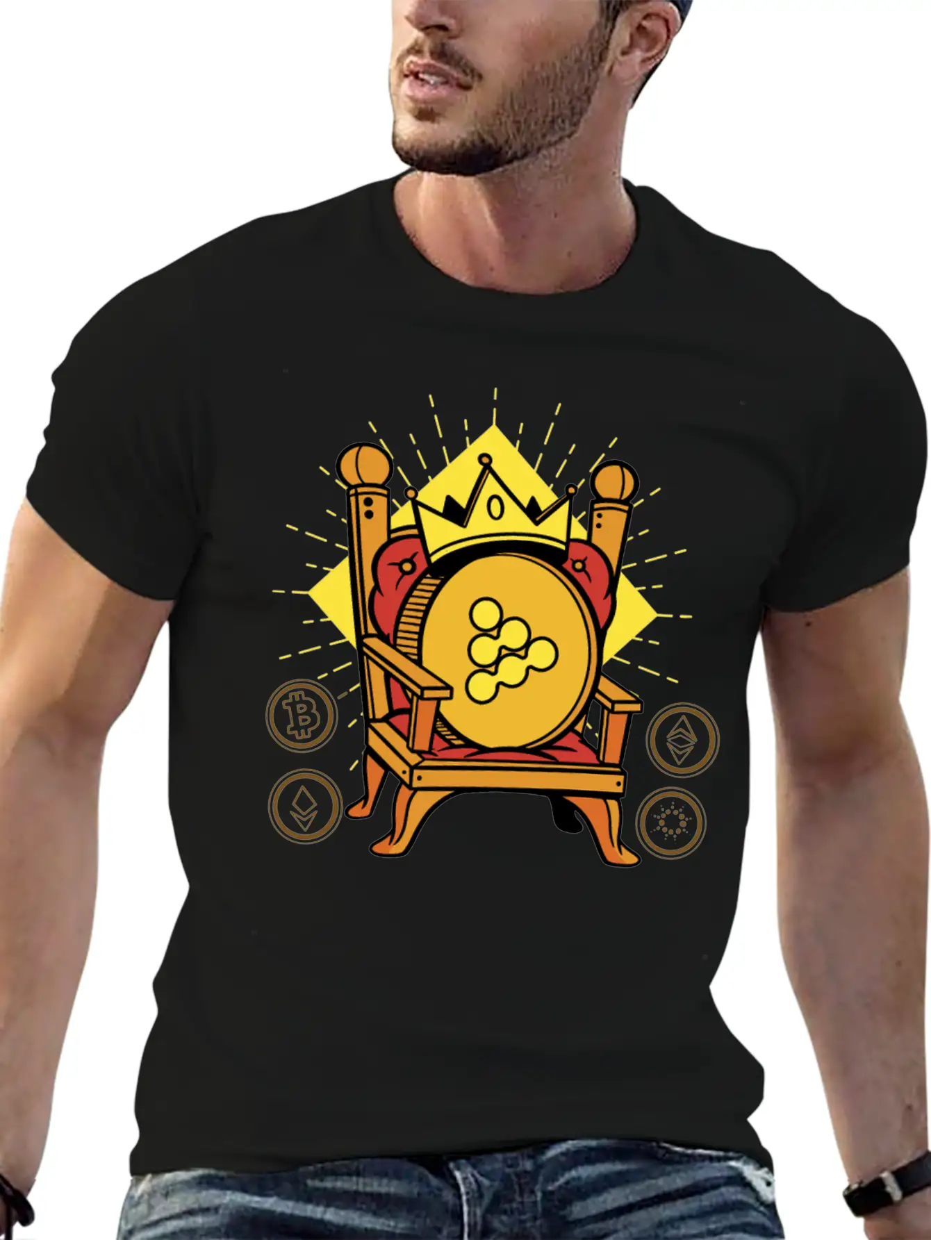 IExec RLC Is King Crypto Unisex Casual T-Shirt – Clean Design For Daily Comfort
