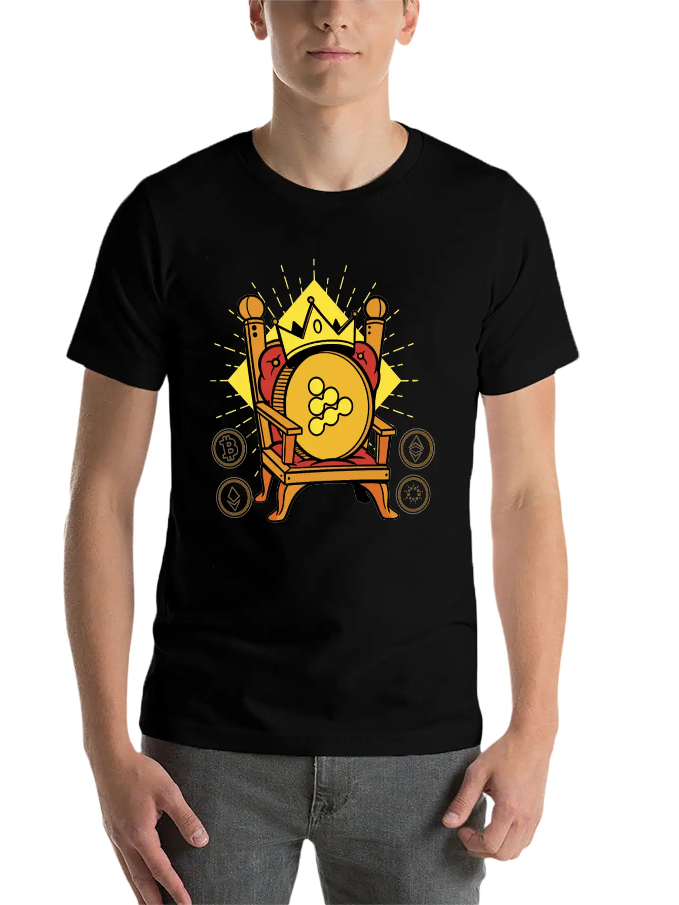 IExec RLC Is King Crypto Unisex Casual T-Shirt – Clean Design For Daily Comfort