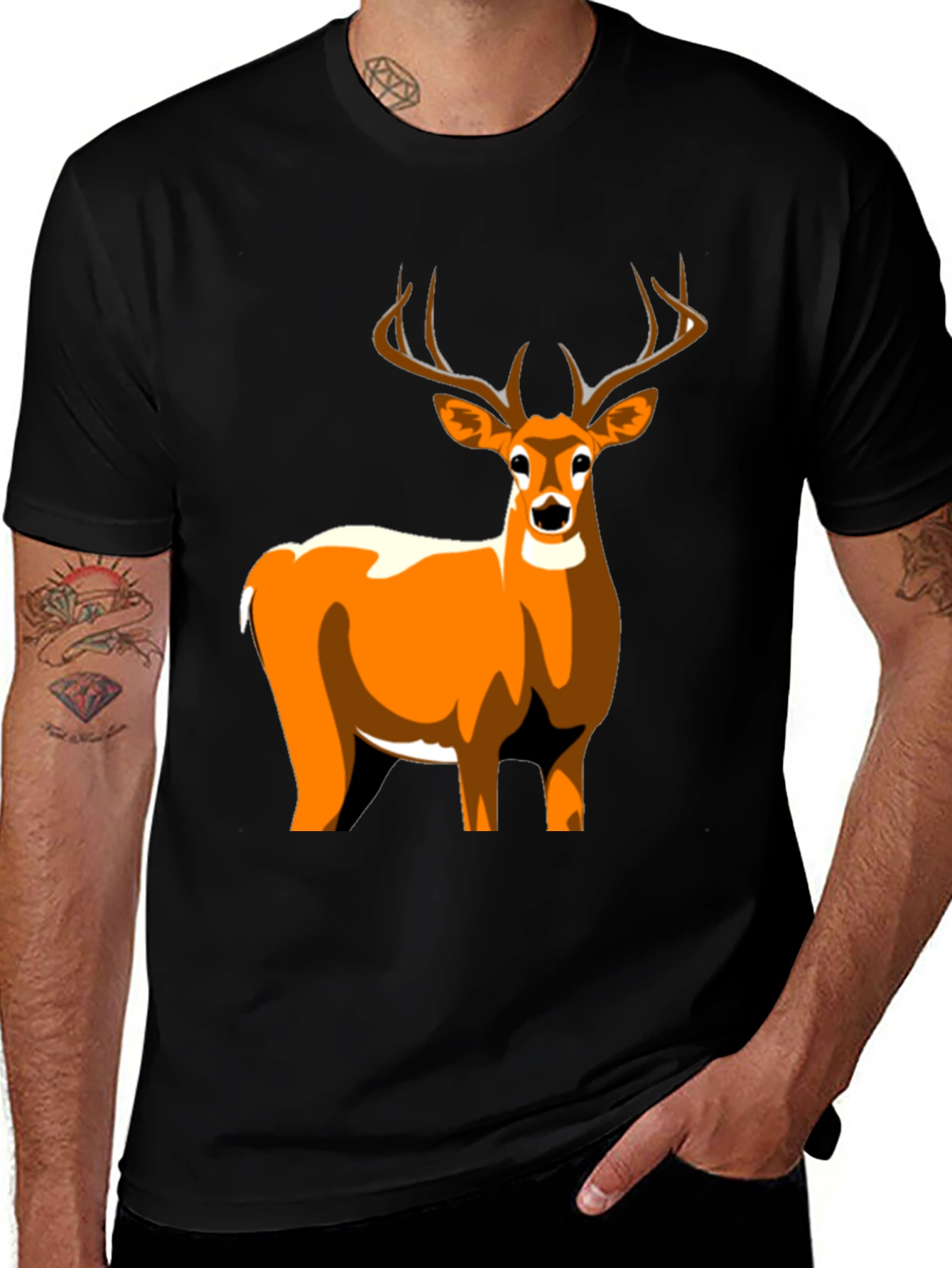 Deer Graphic Tee - Stylish Mens T-Shirt