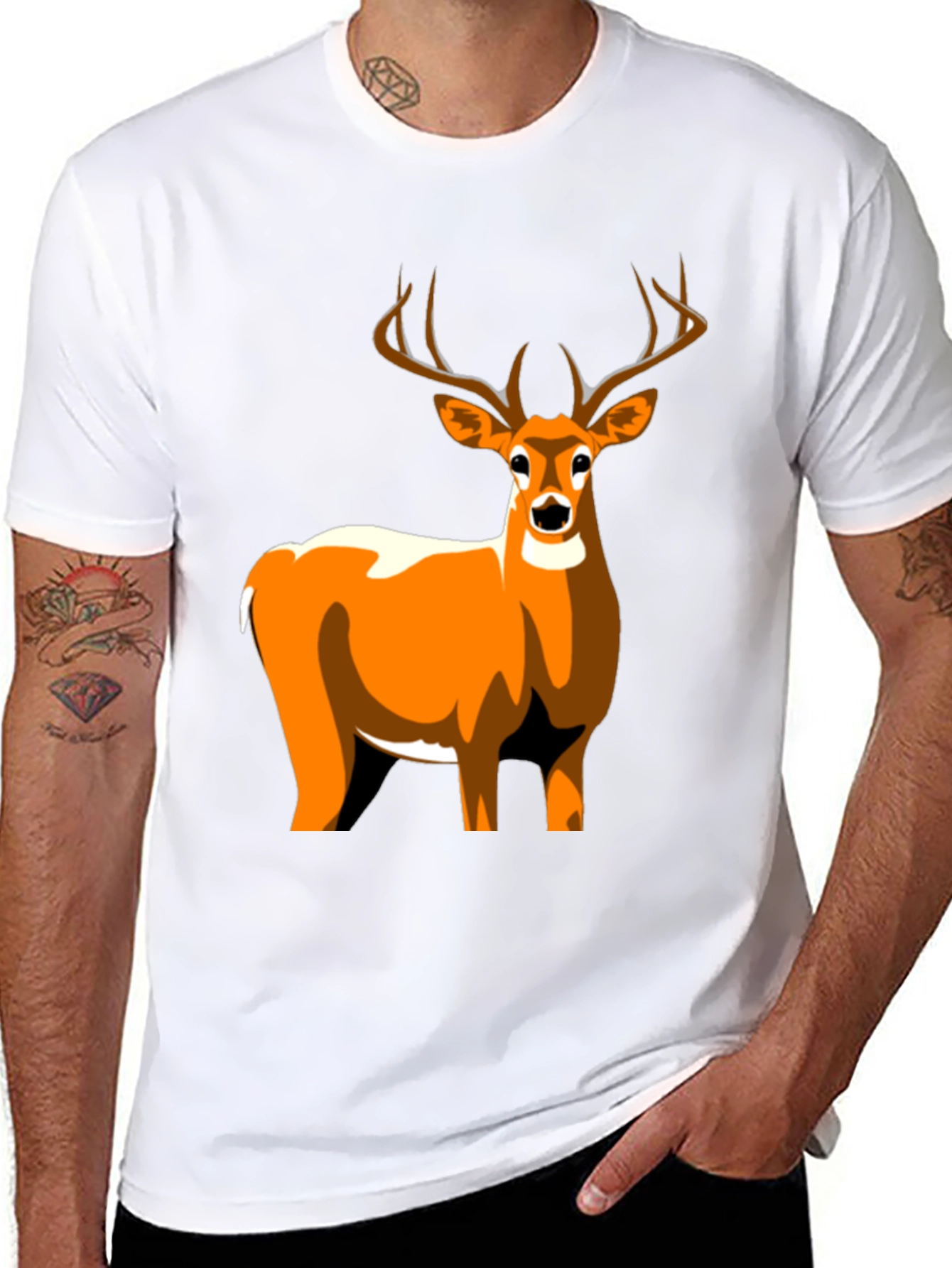 Deer Graphic Tee - Stylish Mens T-Shirt