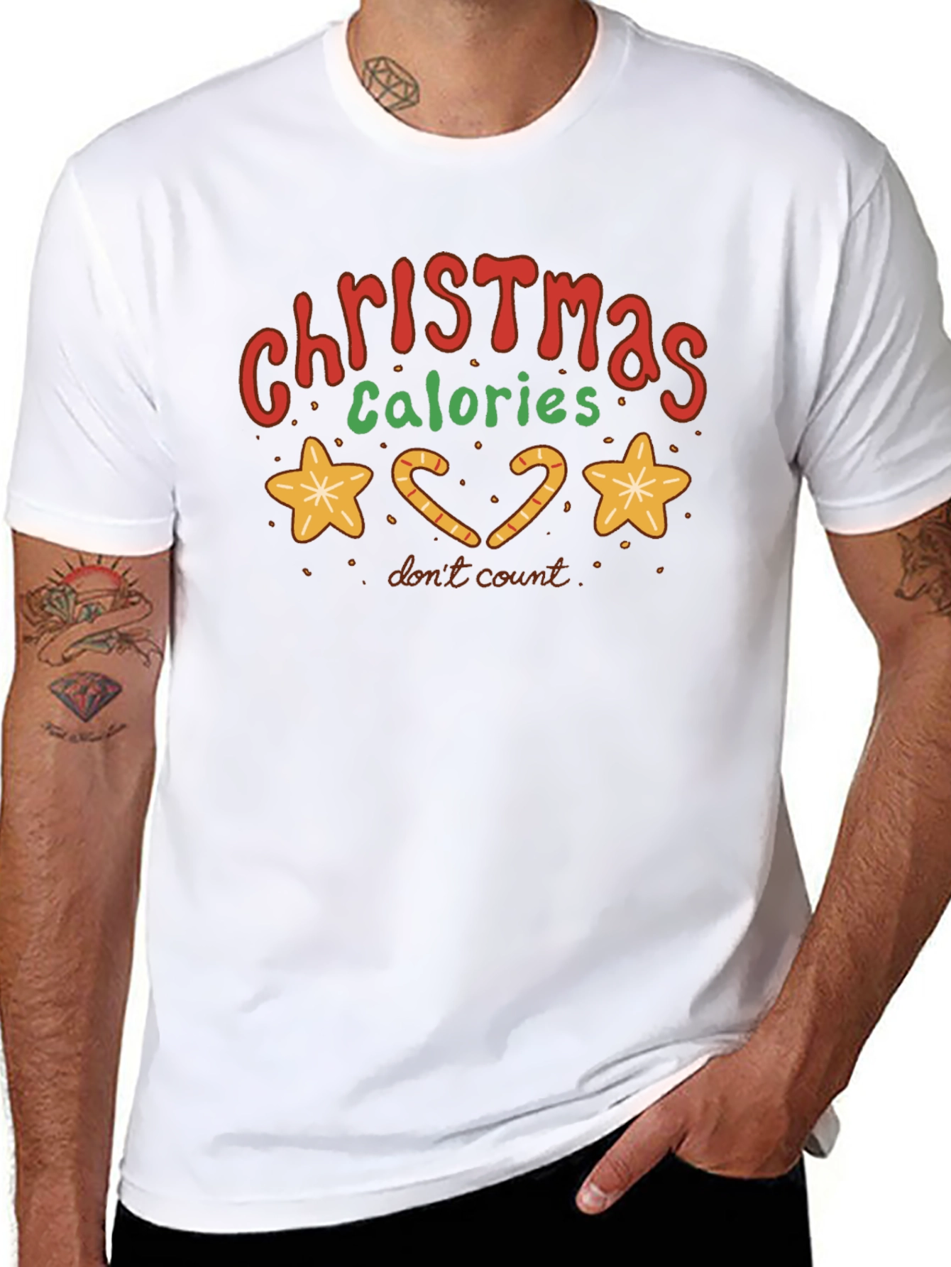 Christmas Calories Dont Count Graphic T-Shirt