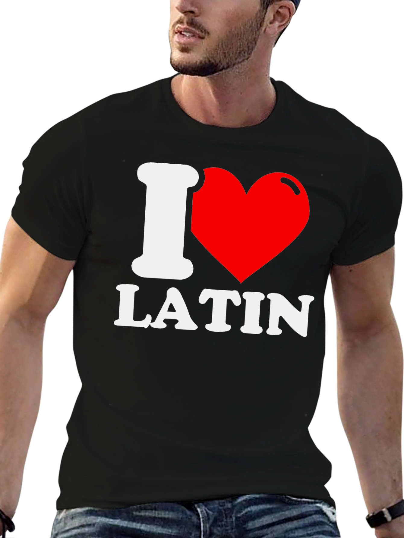 I Love Latin T-Shirt - Black Graphic Tee