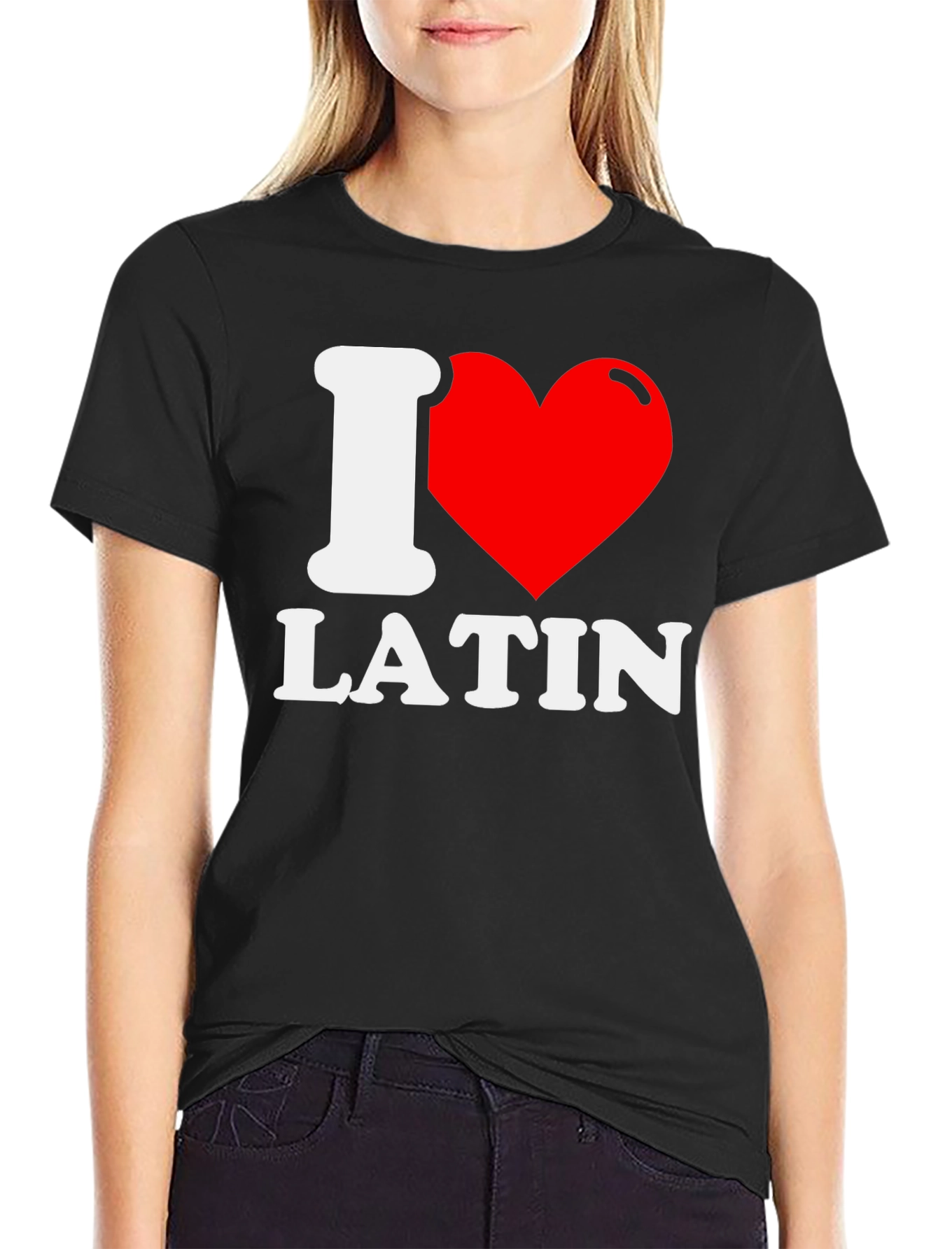 I Love Latin T-Shirt - Black Graphic Tee