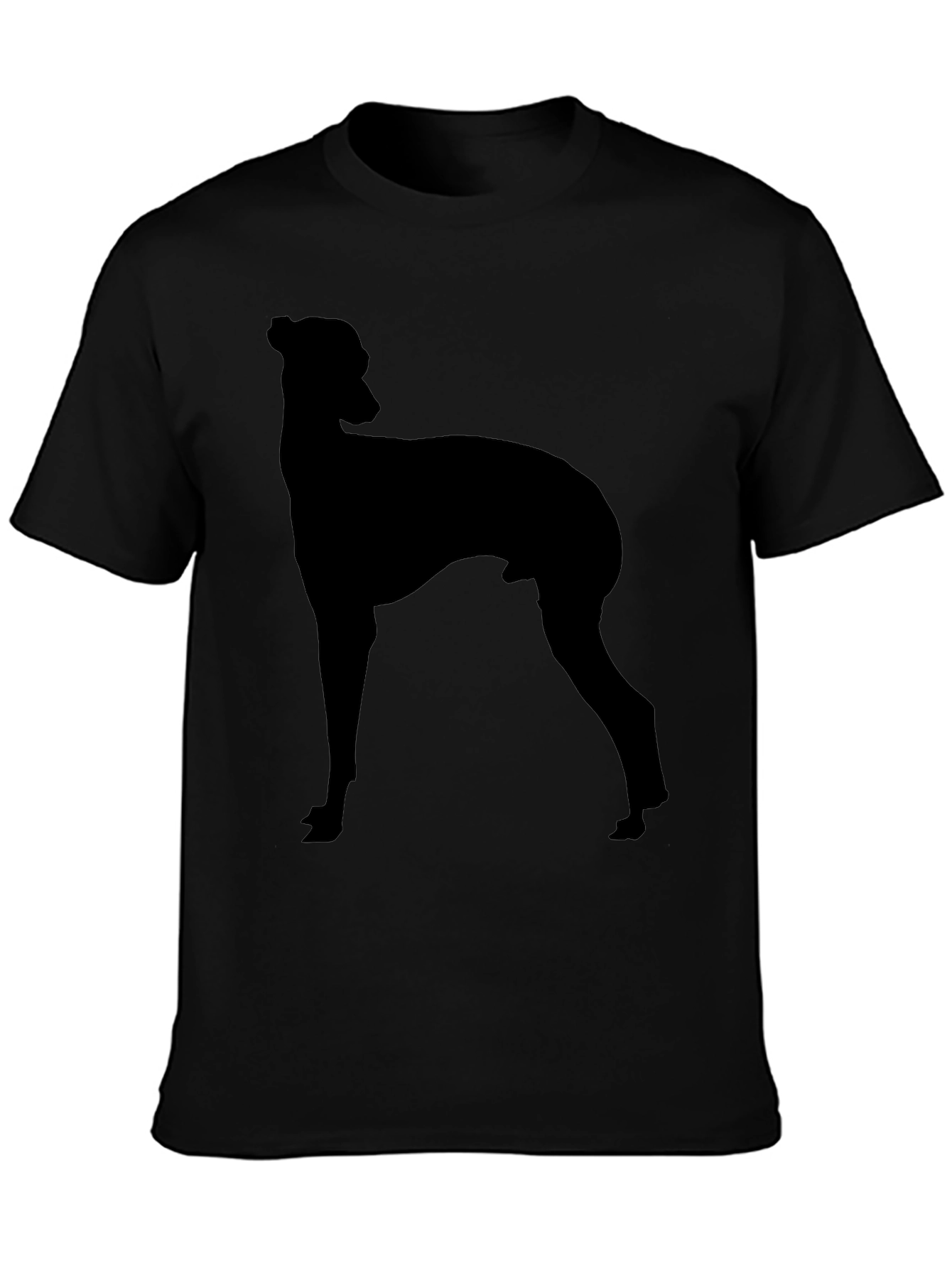 Black Dog Silhouette Graphic T-Shirt