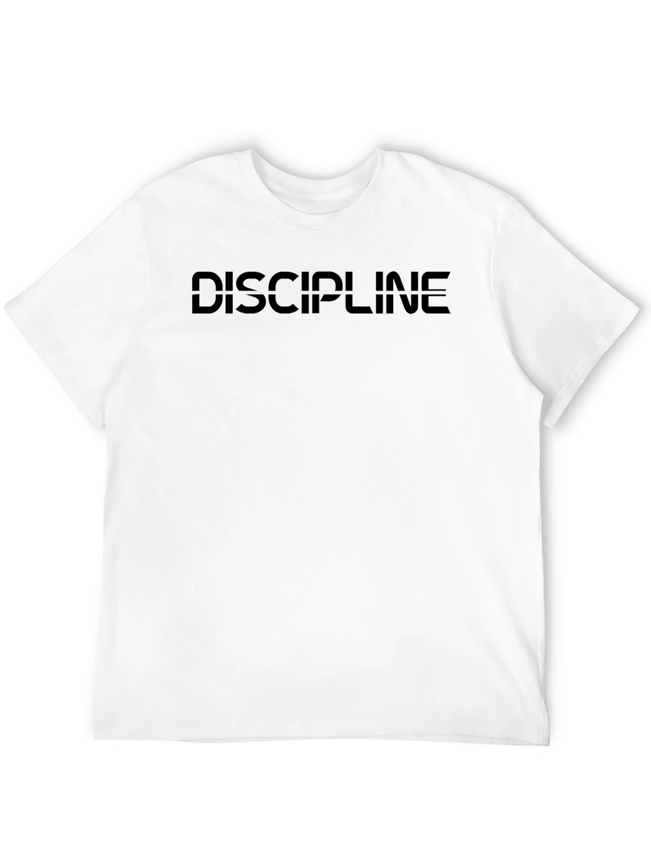 Mens Black Discipline Graphic T-Shirt