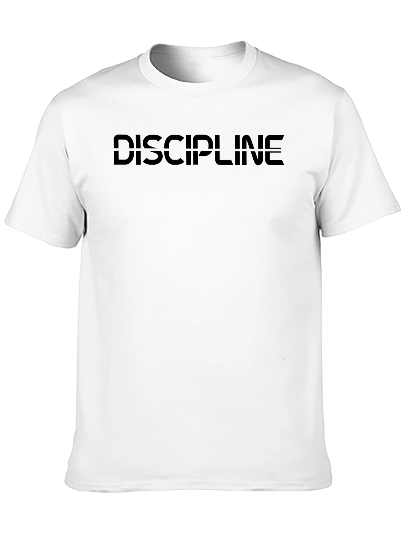 Mens Black Discipline Graphic T-Shirt