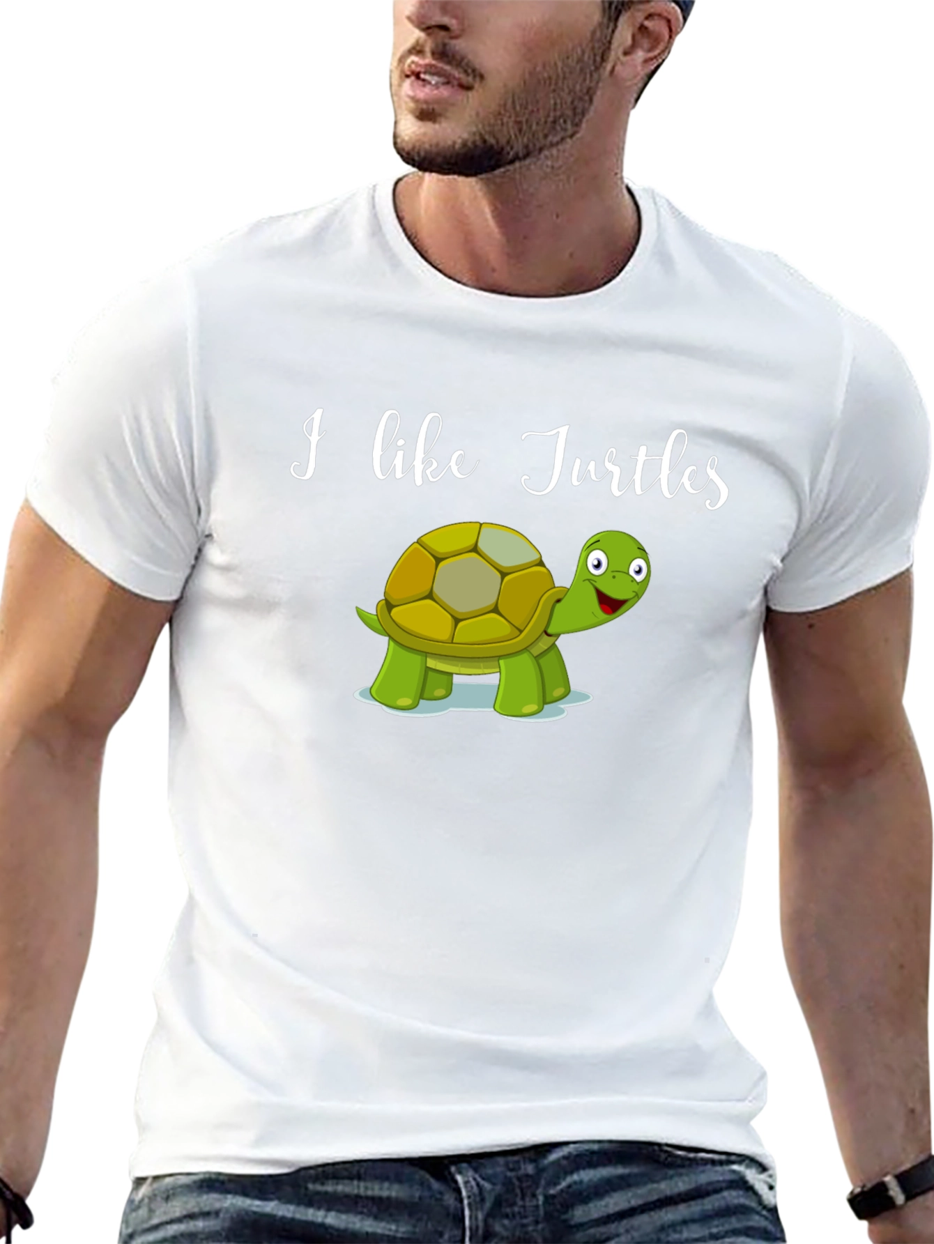I Like Turtles Black Graphic Tee