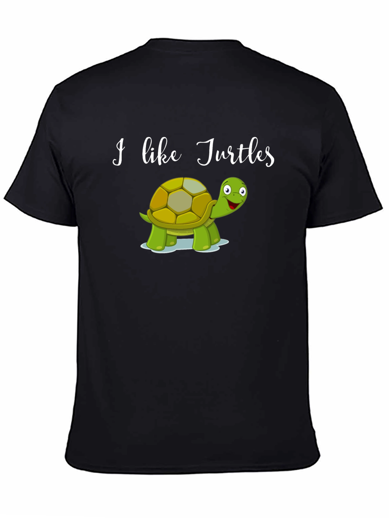 I Like Turtles Black Graphic Tee