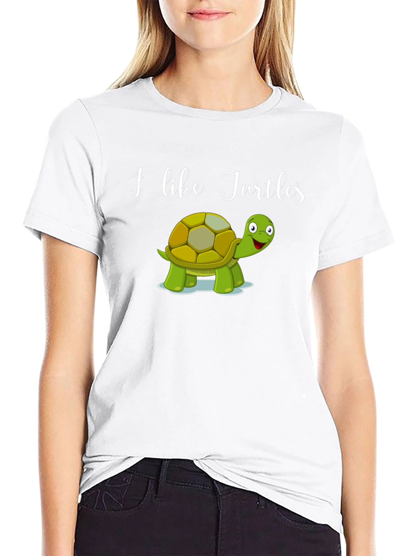 I Like Turtles Black Graphic Tee