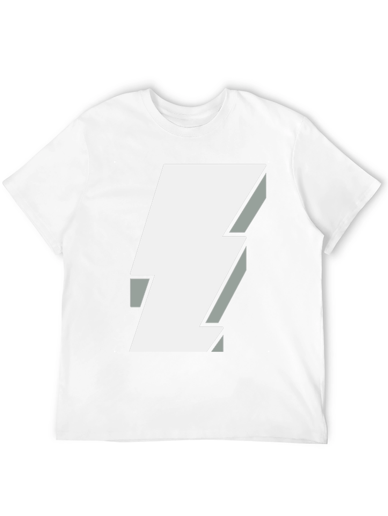 Bold Lightning Bolt Graphic Tee - Black Cotton T-Shirt