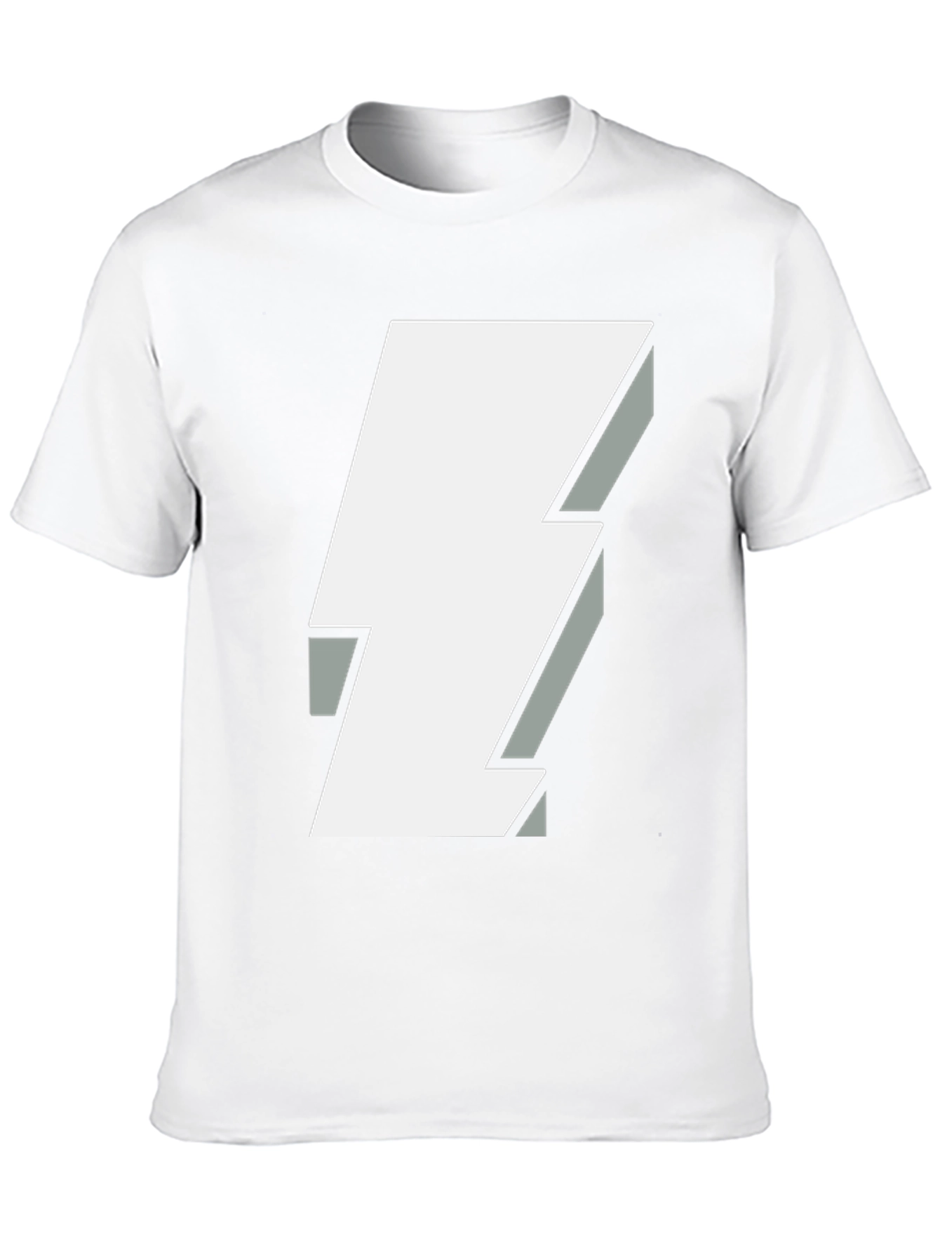 Bold Lightning Bolt Graphic Tee - Black Cotton T-Shirt