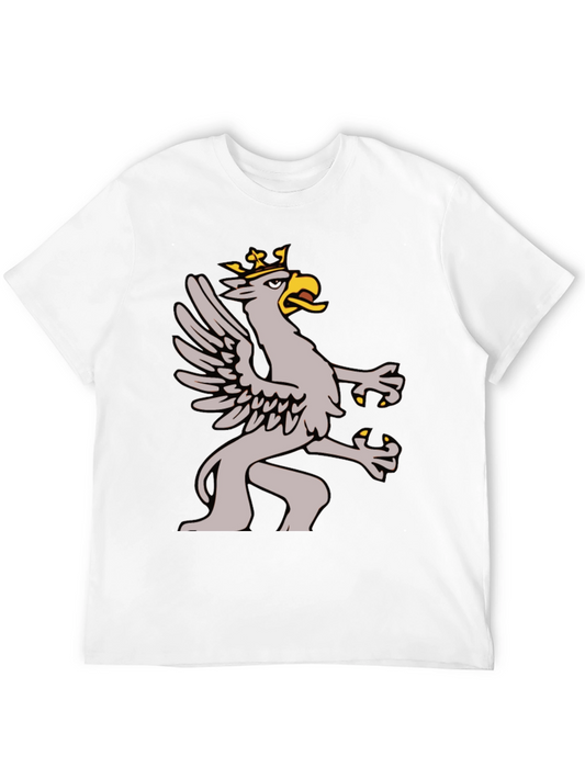 Griffin Graphic Tee - Black Cotton Blend Shirt