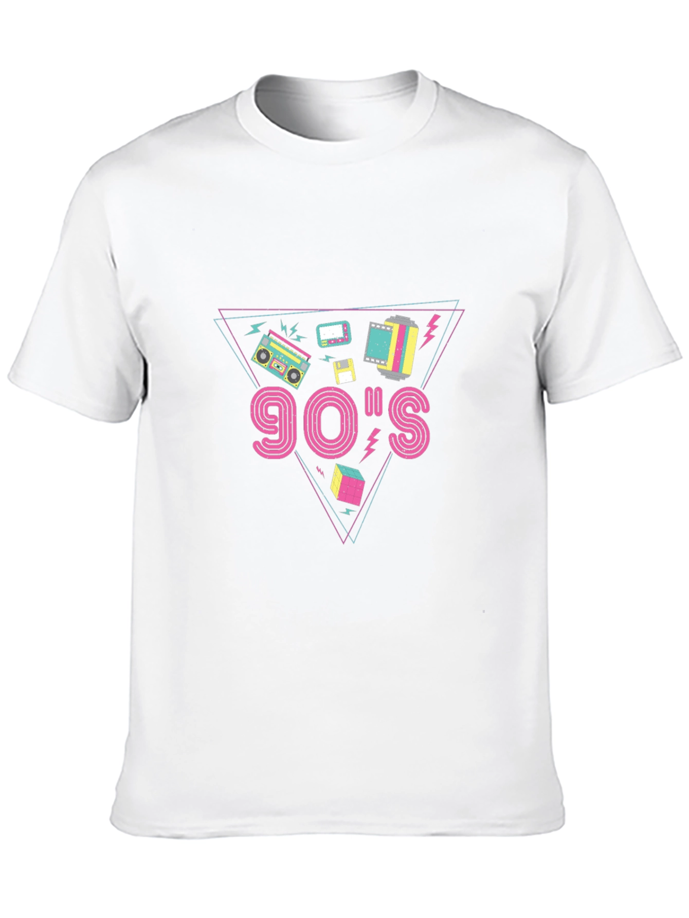 Retro 90s Graphic Tee - Black